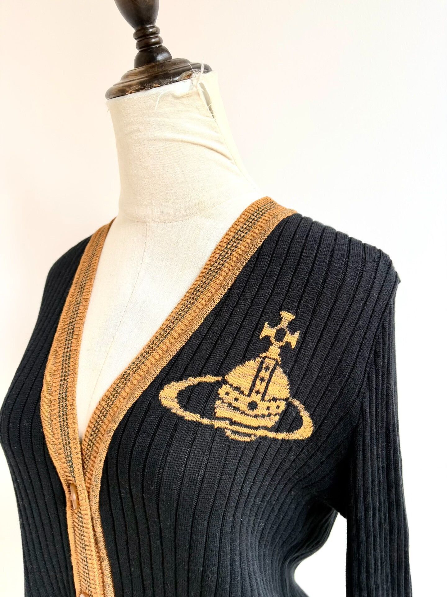 Vivienne Westwood vivienne westwood black orange striped cardigan Size ONE SIZE - 3 Thumbnail