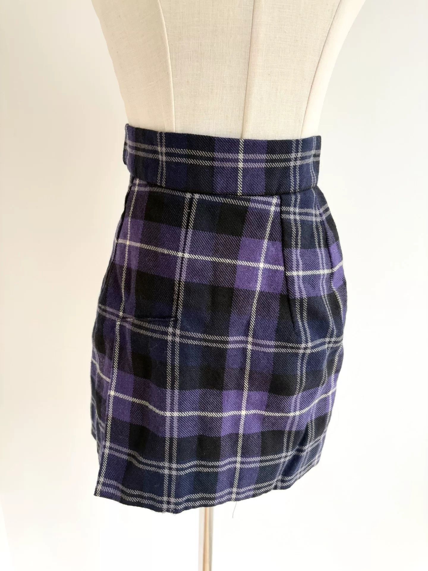 Vivienne Westwood vivienne westwood purple plaid mini skirt Size 28" / US 6 / IT 42 - 3 Thumbnail