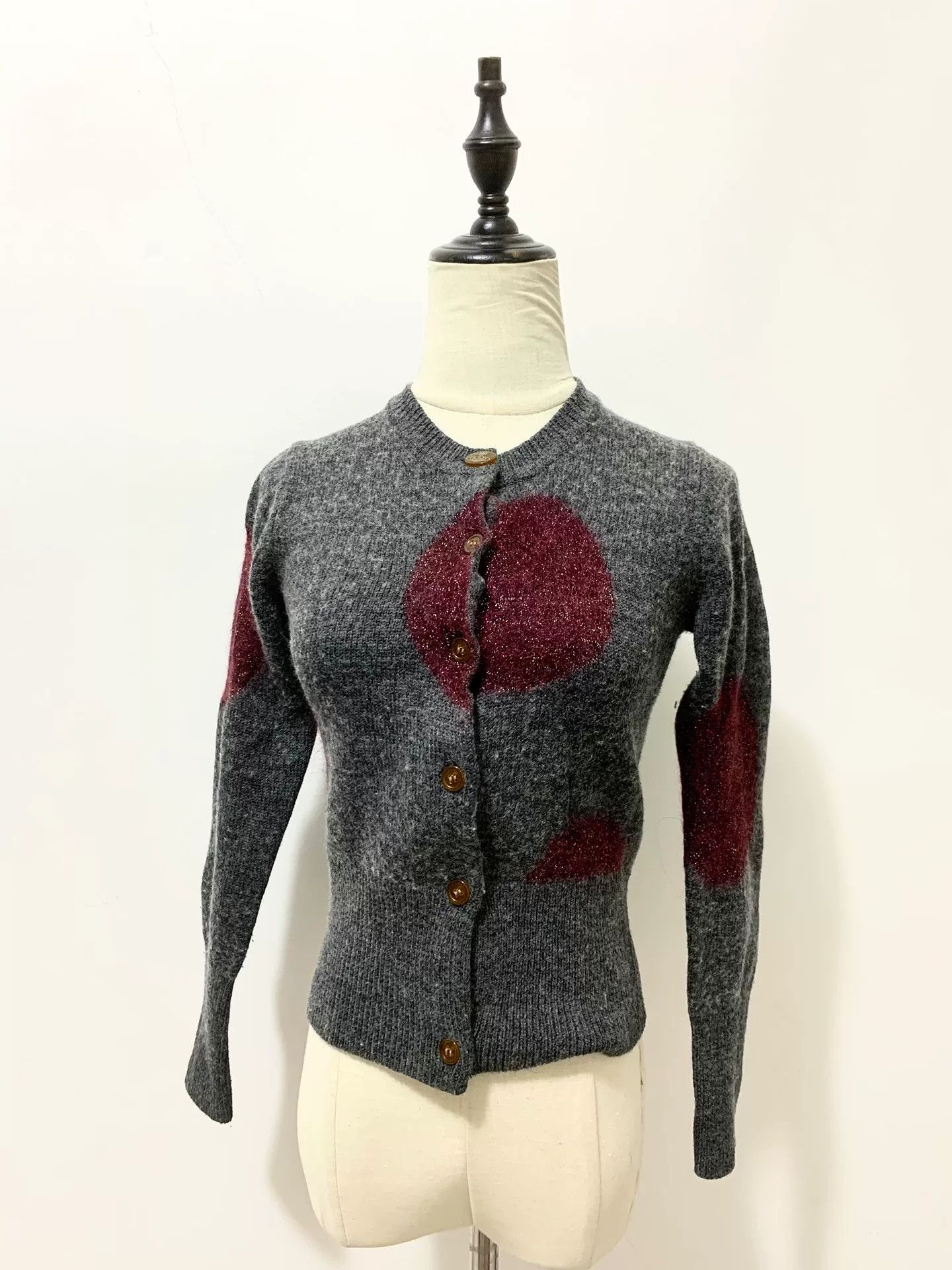 Vivienne Westwood vivienne westwood gray red polka dot cardigan Size M / US 6-8 / IT 42-44 - 2 Thumbnail