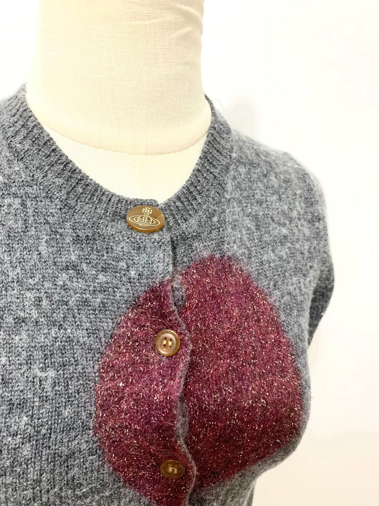 Vivienne Westwood vivienne westwood gray red polka dot cardigan Size M / US 6-8 / IT 42-44 - 4 Thumbnail