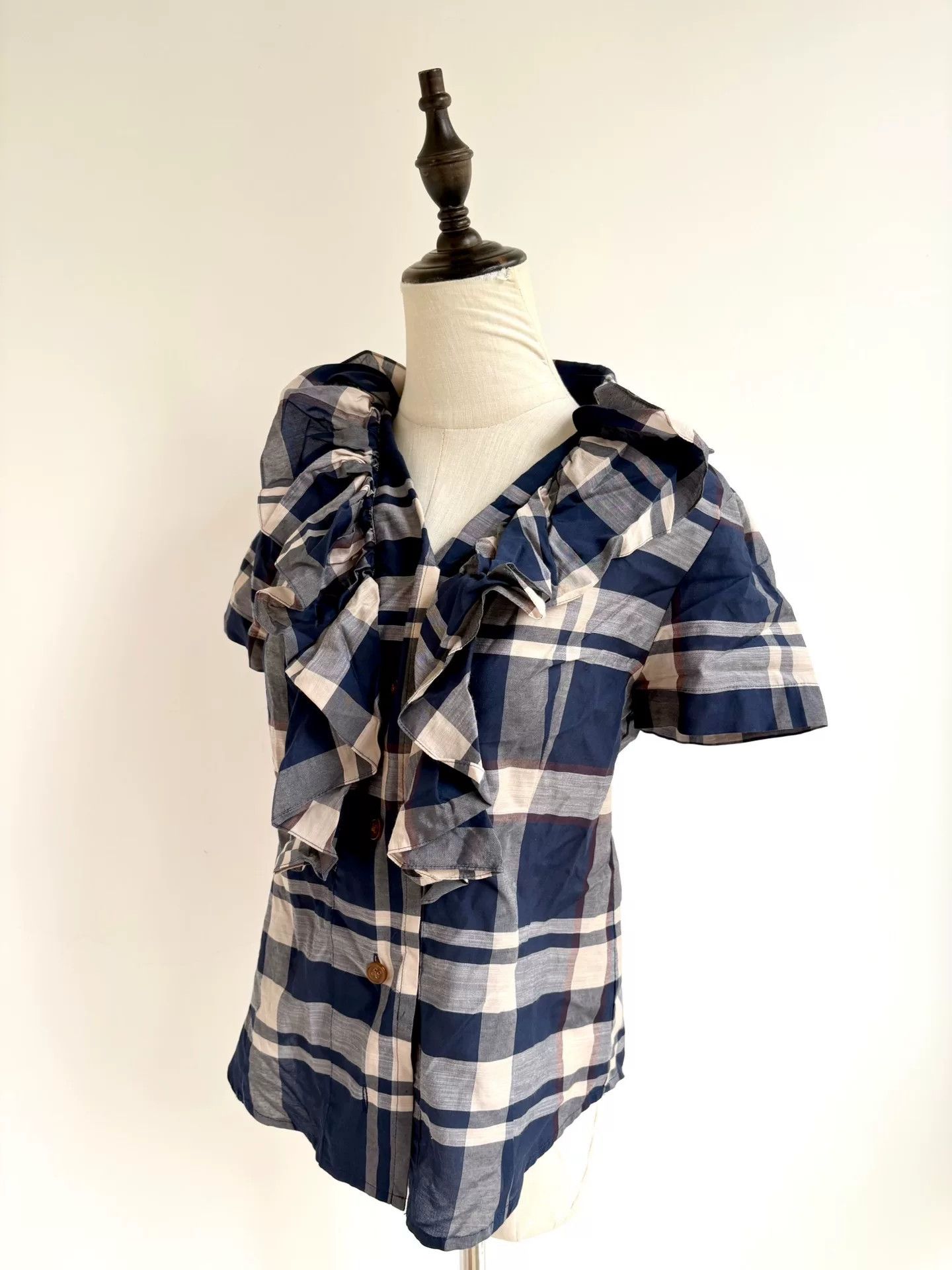 Vivienne Westwood vivienne westwood blue plaid frill shirt Size M / US 6-8 / IT 42-44 - 5 Thumbnail