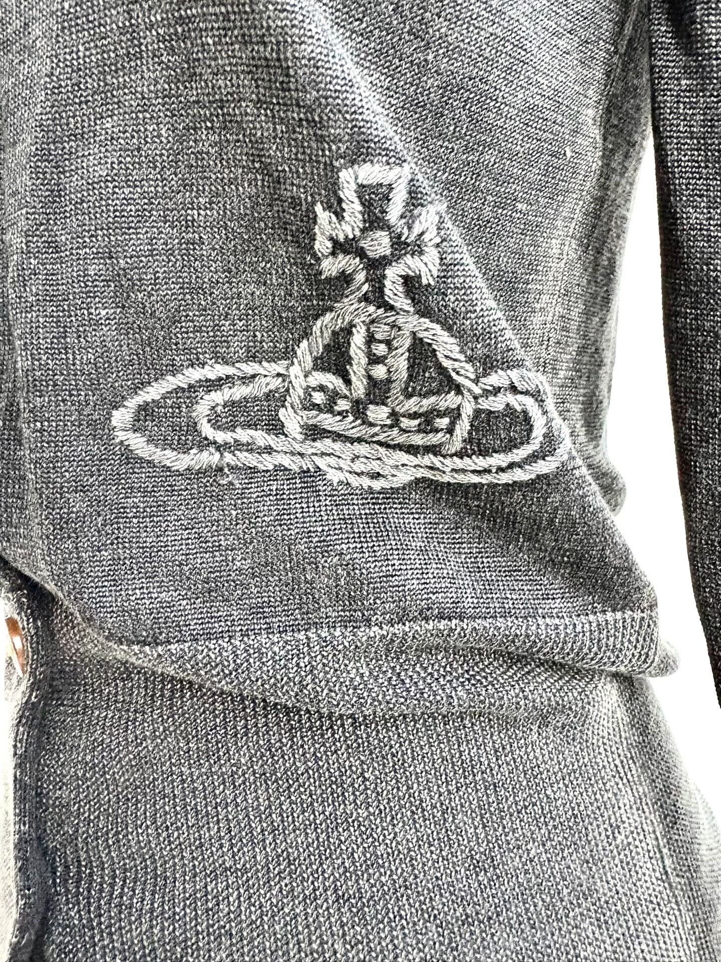 Vivienne Westwood vivienne westwood black gray knitted cardigan Size M / US 6-8 / IT 42-44 - 3 Thumbnail