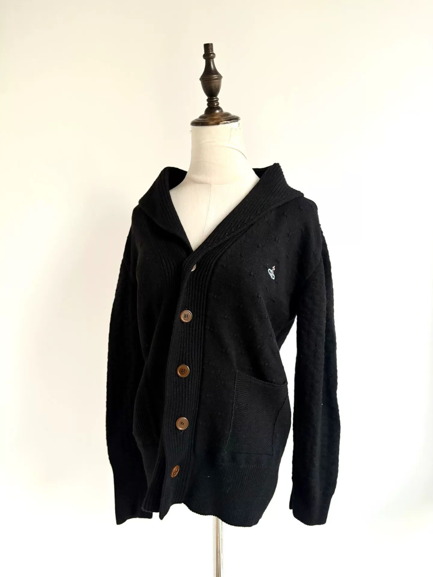 Vivienne Westwood vivienne westwood black wool cardigan sweater Size L / US 10 / IT 46 - 2 Thumbnail