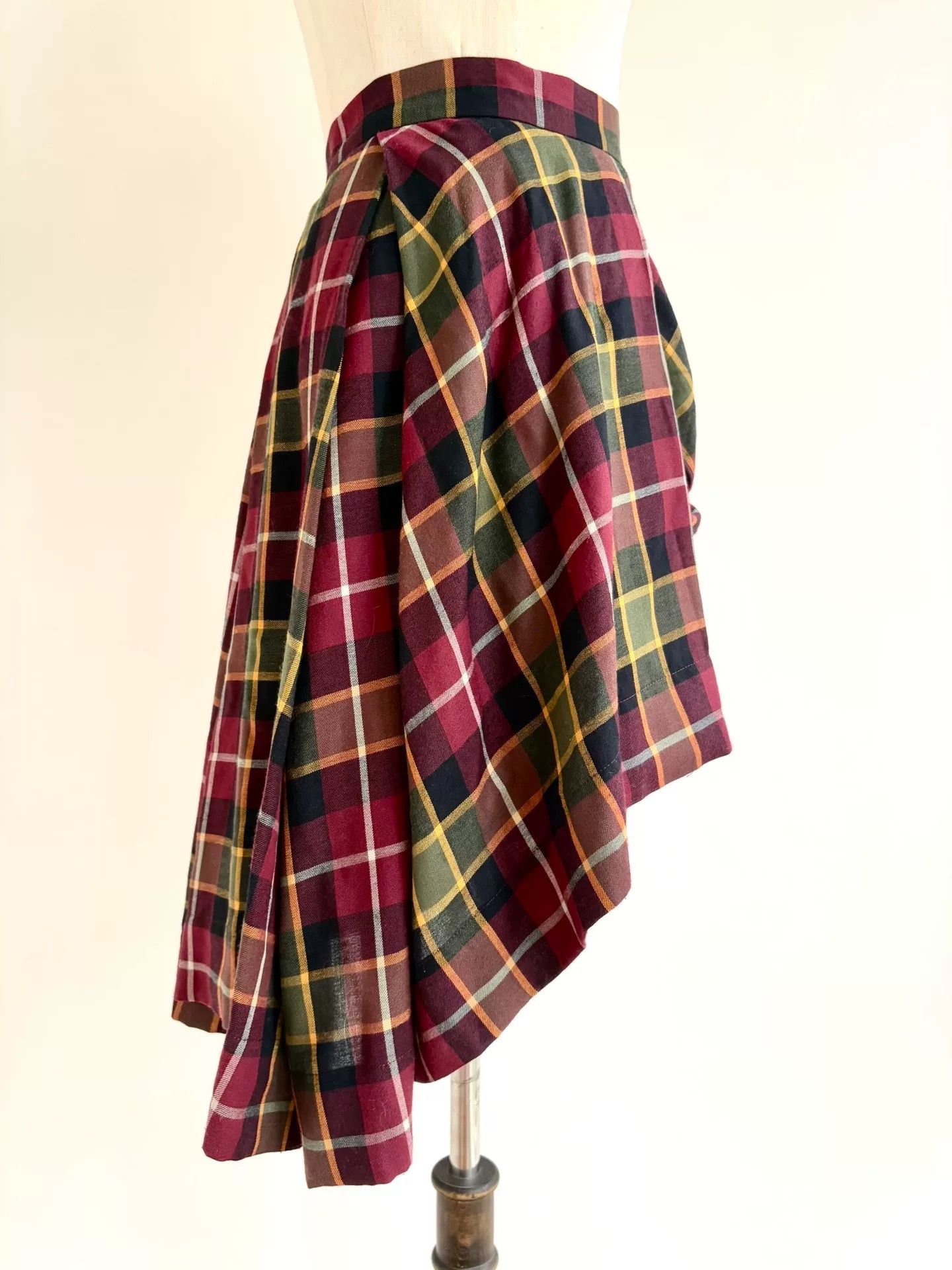 Vivienne Westwood vivienne westwood plaid asymmetrical silk skirt Size 22" - 4 Thumbnail