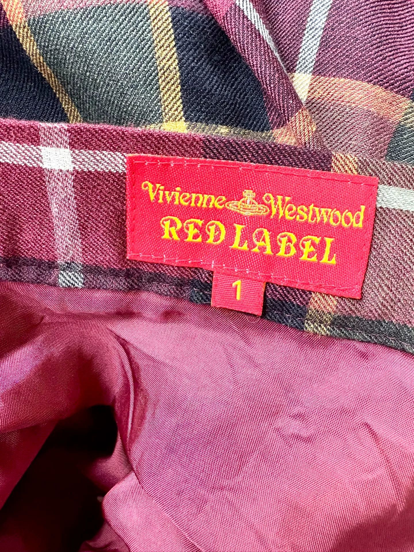 Vivienne Westwood vivienne westwood plaid asymmetrical silk skirt Size 22" - 5 Thumbnail