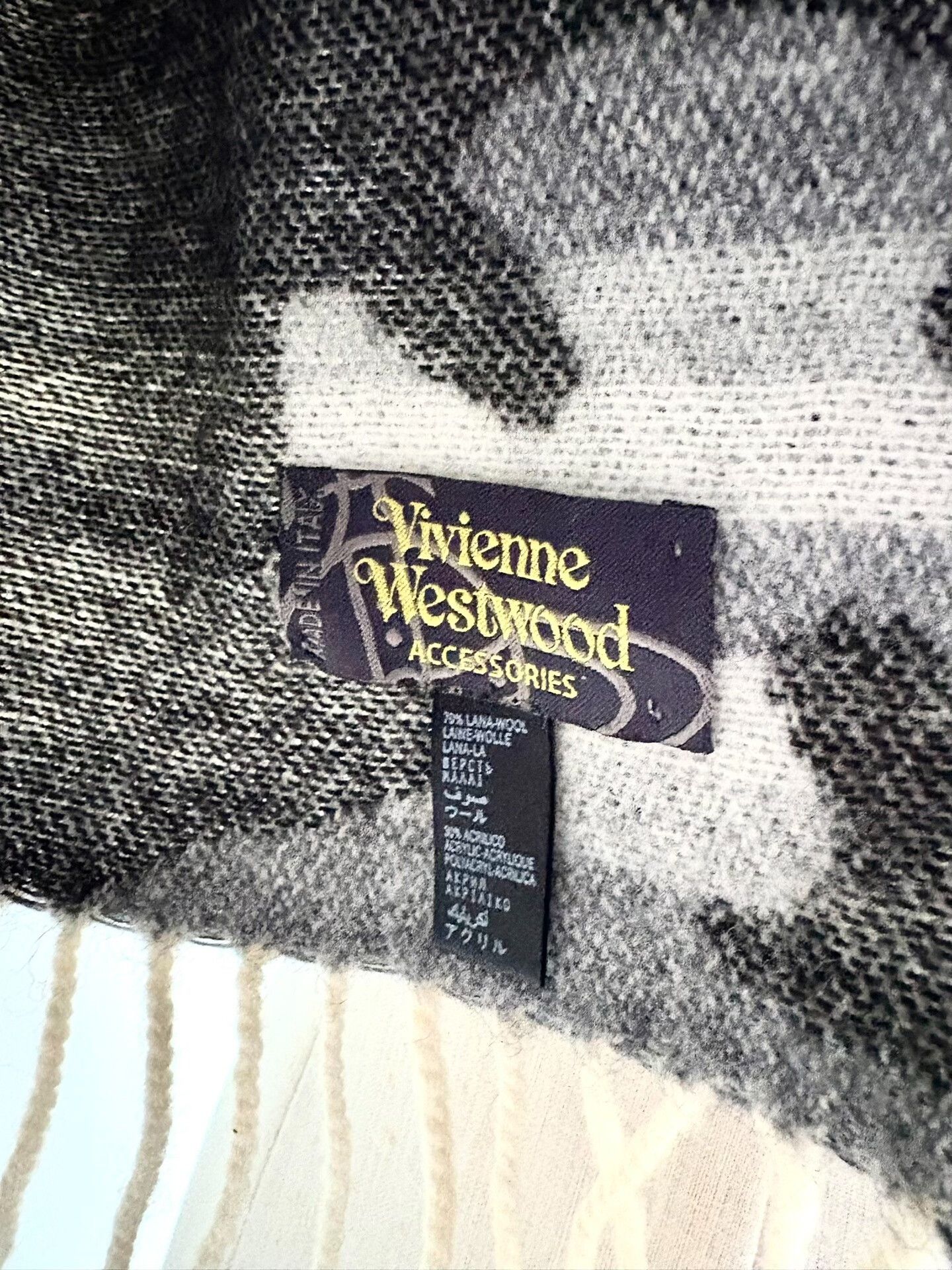 Vivienne Westwood vivienne westwood gray striped saturn scarf Size ONE SIZE - 5 Thumbnail