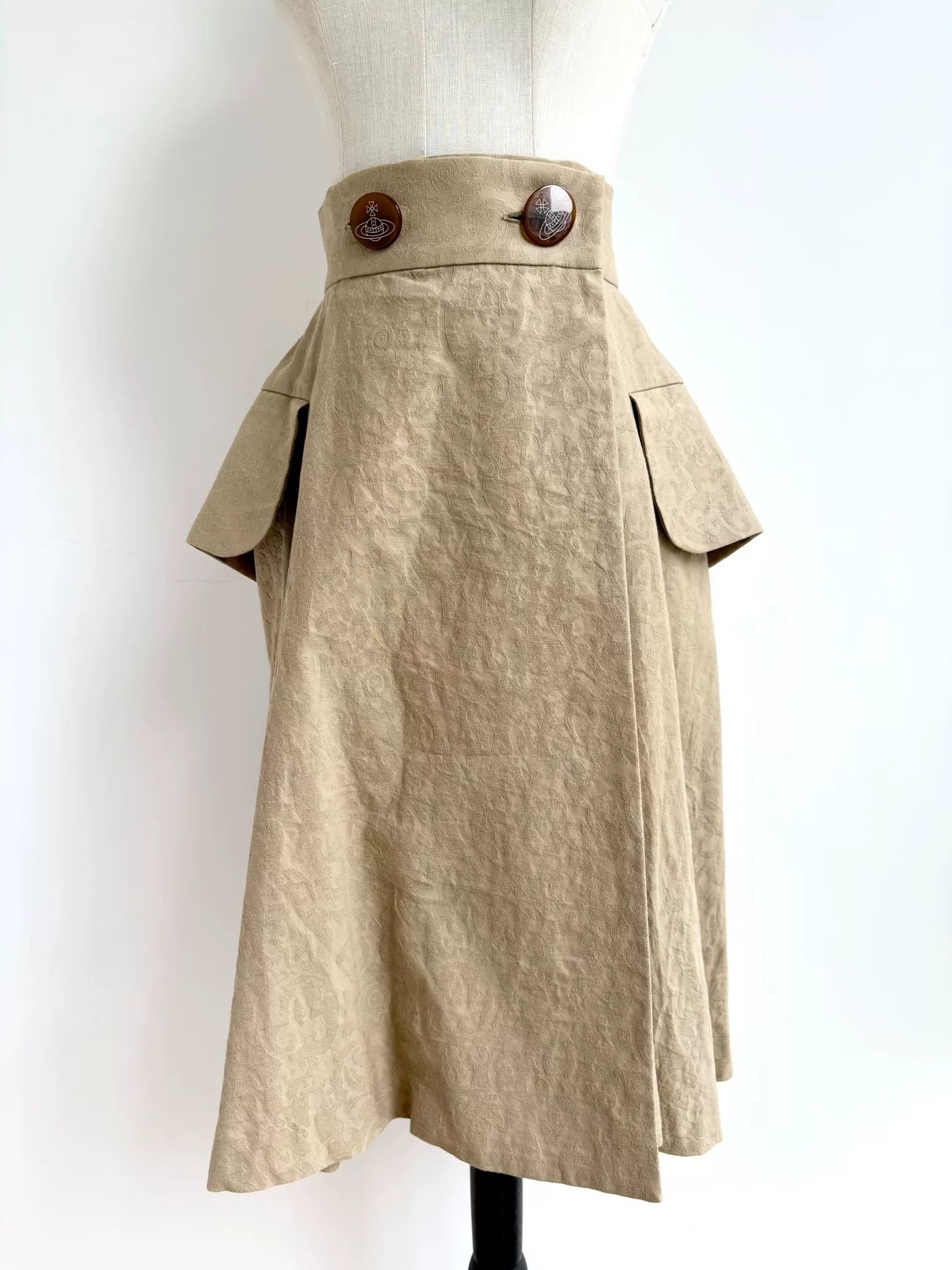 Vivienne Westwood vivienne westwood beige sculptural half skirt Size 22" - 2 Thumbnail