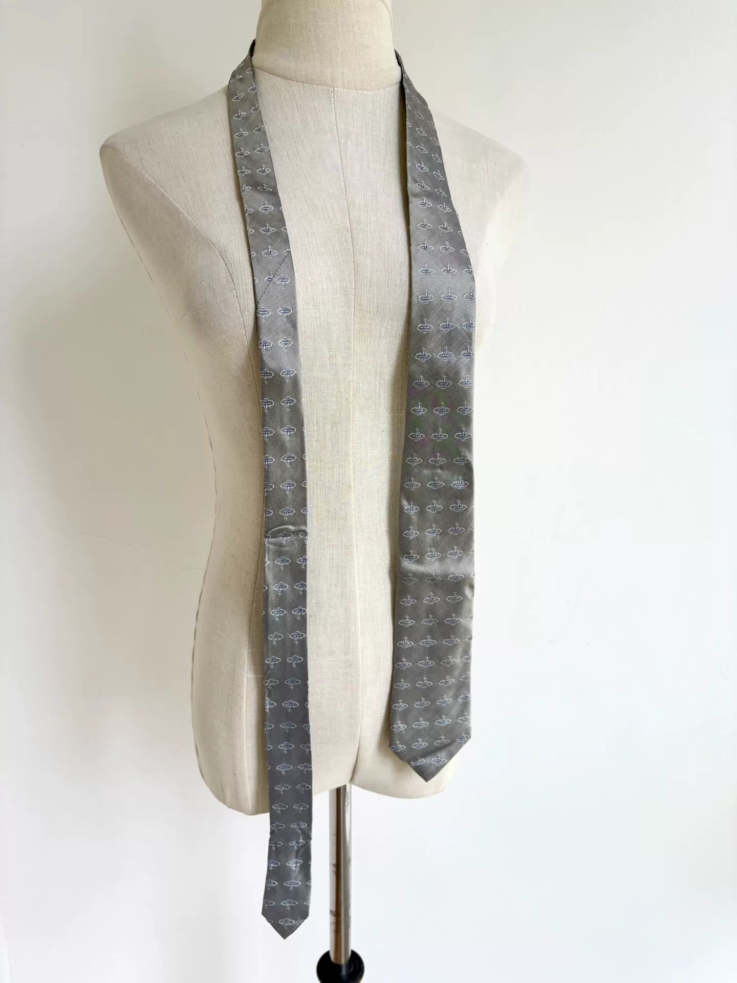 Vivienne Westwood vivienne westwood silver embroidered necktie Size ONE SIZE - 3 Thumbnail