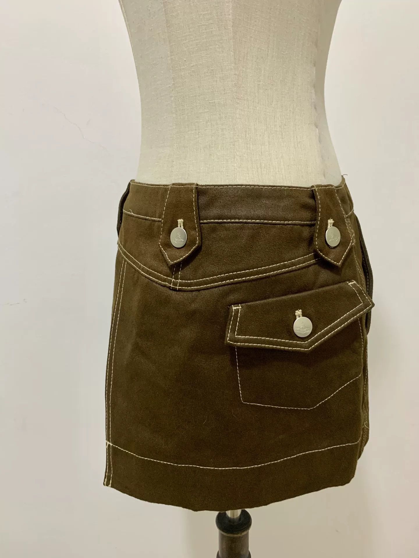 Vivienne Westwood vivienne westwood brown suede mini skirt Size 22" - 4 Thumbnail