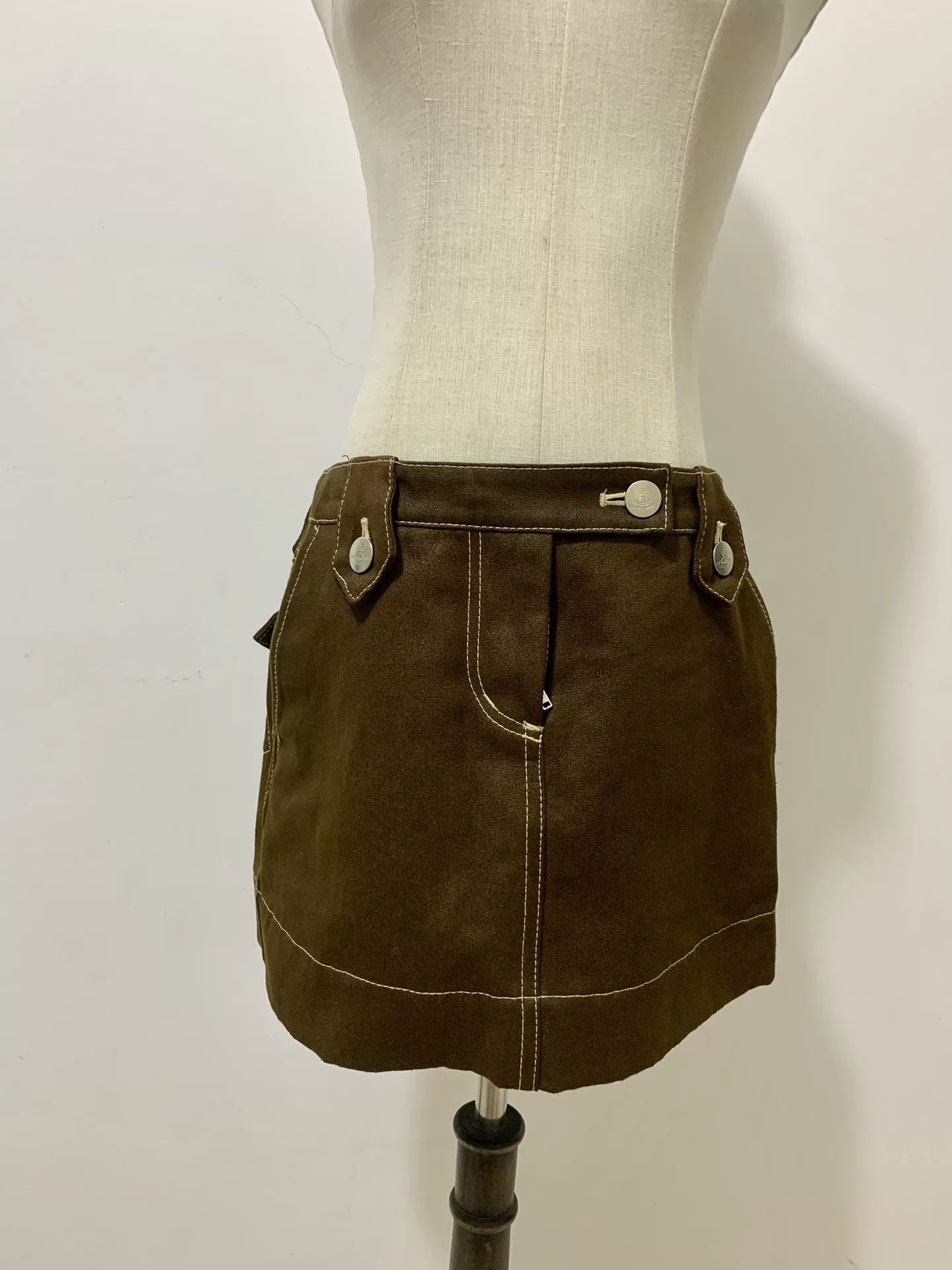 Vivienne Westwood vivienne westwood brown suede mini skirt Size 22" - 6 Thumbnail