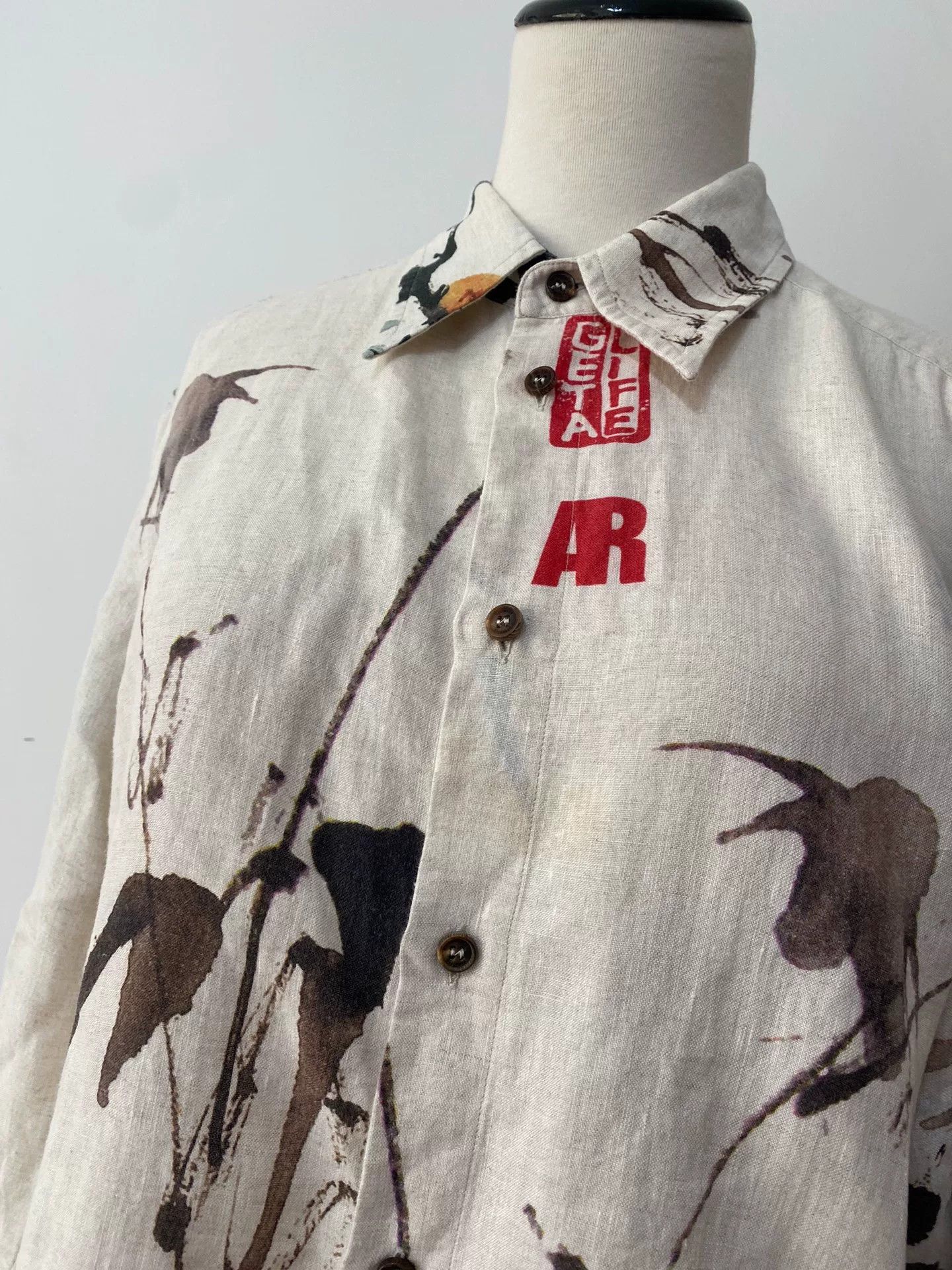 Vivienne Westwood vivienne westwood green ink print shirt Size L / US 10 / IT 46 - 2 Thumbnail