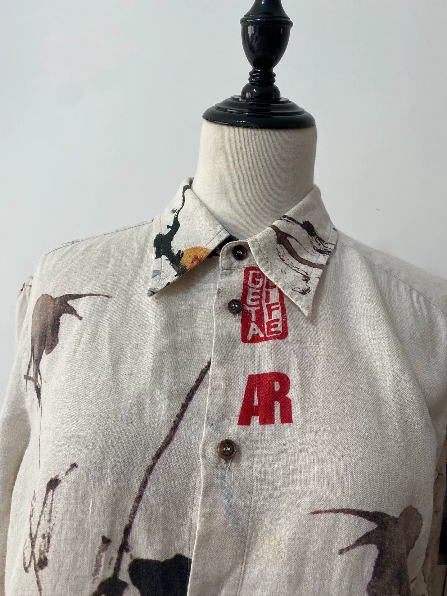 Vivienne Westwood vivienne westwood green ink print shirt Size L / US 10 / IT 46 - 7 Thumbnail