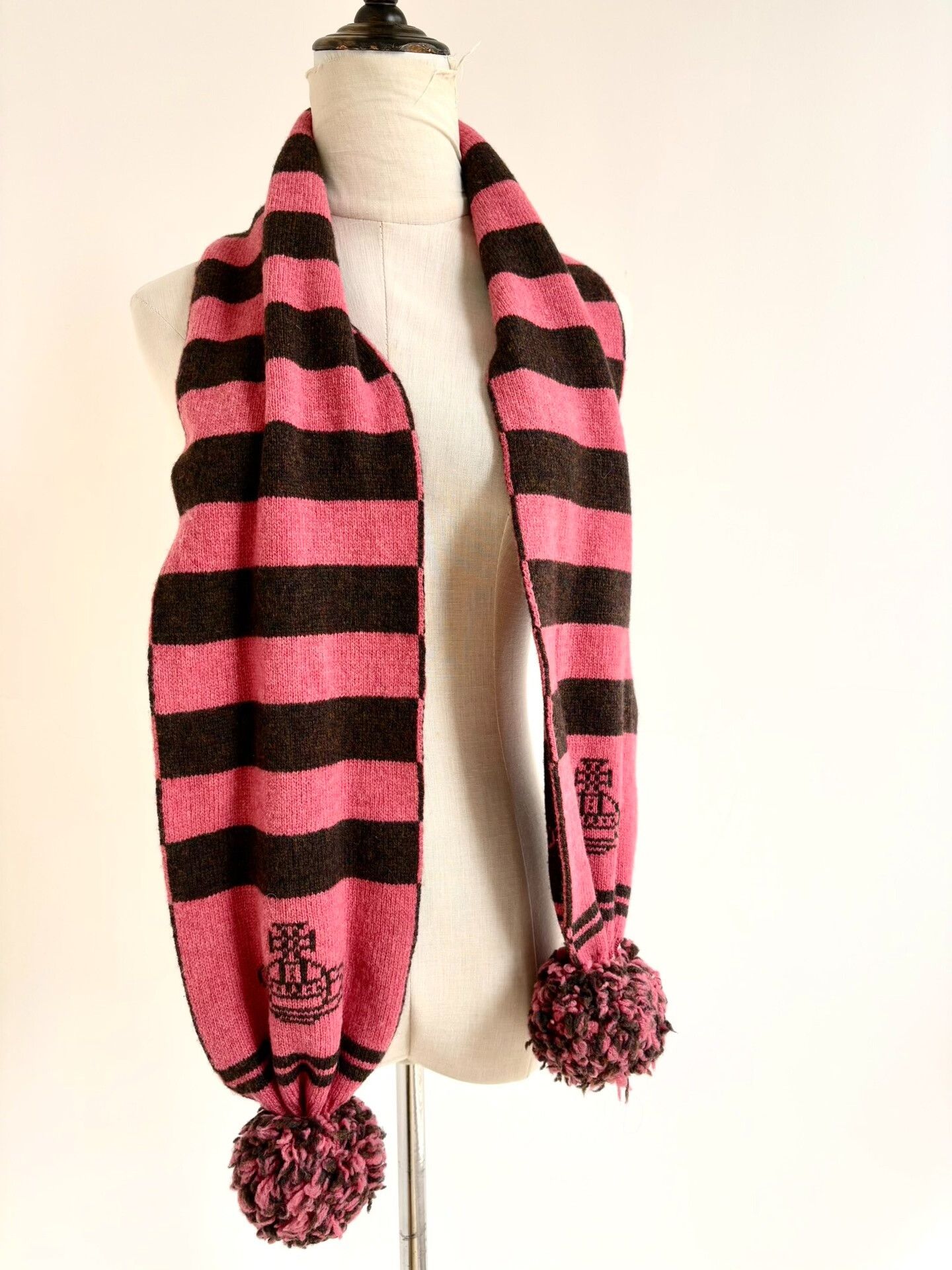 Vivienne Westwood vivienne westwood pink striped pompom scarf Size ONE SIZE - 6 Thumbnail