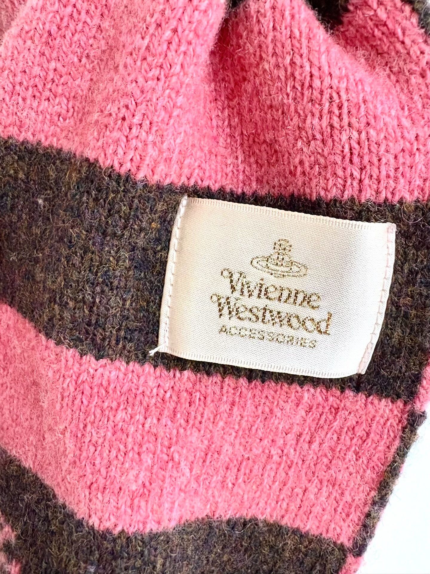 Vivienne Westwood vivienne westwood pink striped pompom scarf Size ONE SIZE - 4 Thumbnail