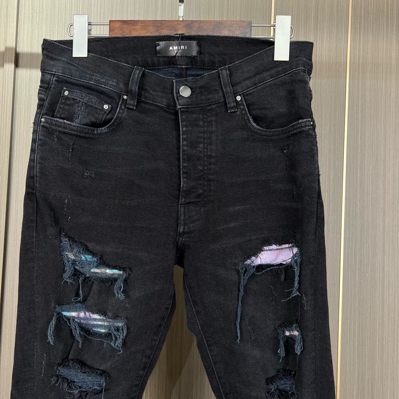 Amiri Amiri Flower Patchwork Distressed Jeans Size US 31 - 6 Thumbnail