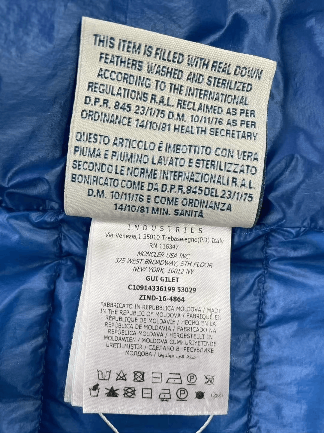 Moncler moncler blue down vest size 3 Size US M / EU 48-50 / 2 - 3 Thumbnail