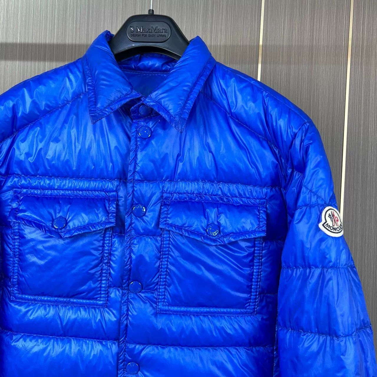 Moncler blue moncler down jacket with logo Size US S / EU 44-46 / 1 - 3 Thumbnail