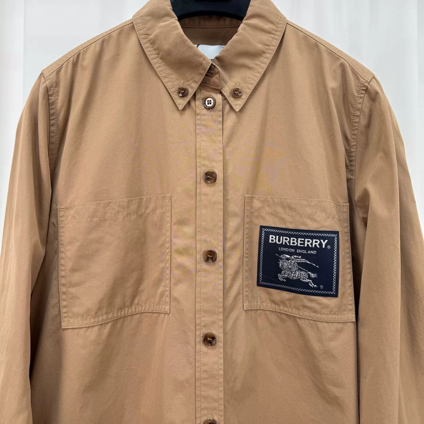 Burberry burberry khaki shirt with logo Size US M / EU 48-50 / 2 - 3 Thumbnail