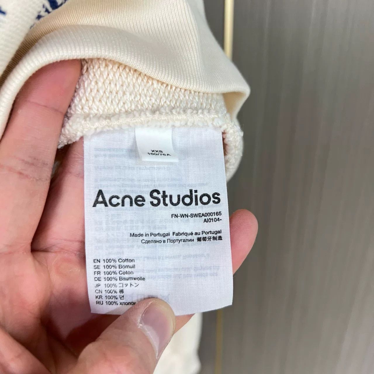 Acne Studios Acne Studios Beige Printed Sweatshirt Size XXS / US 00 / IT 34 - 6 Thumbnail