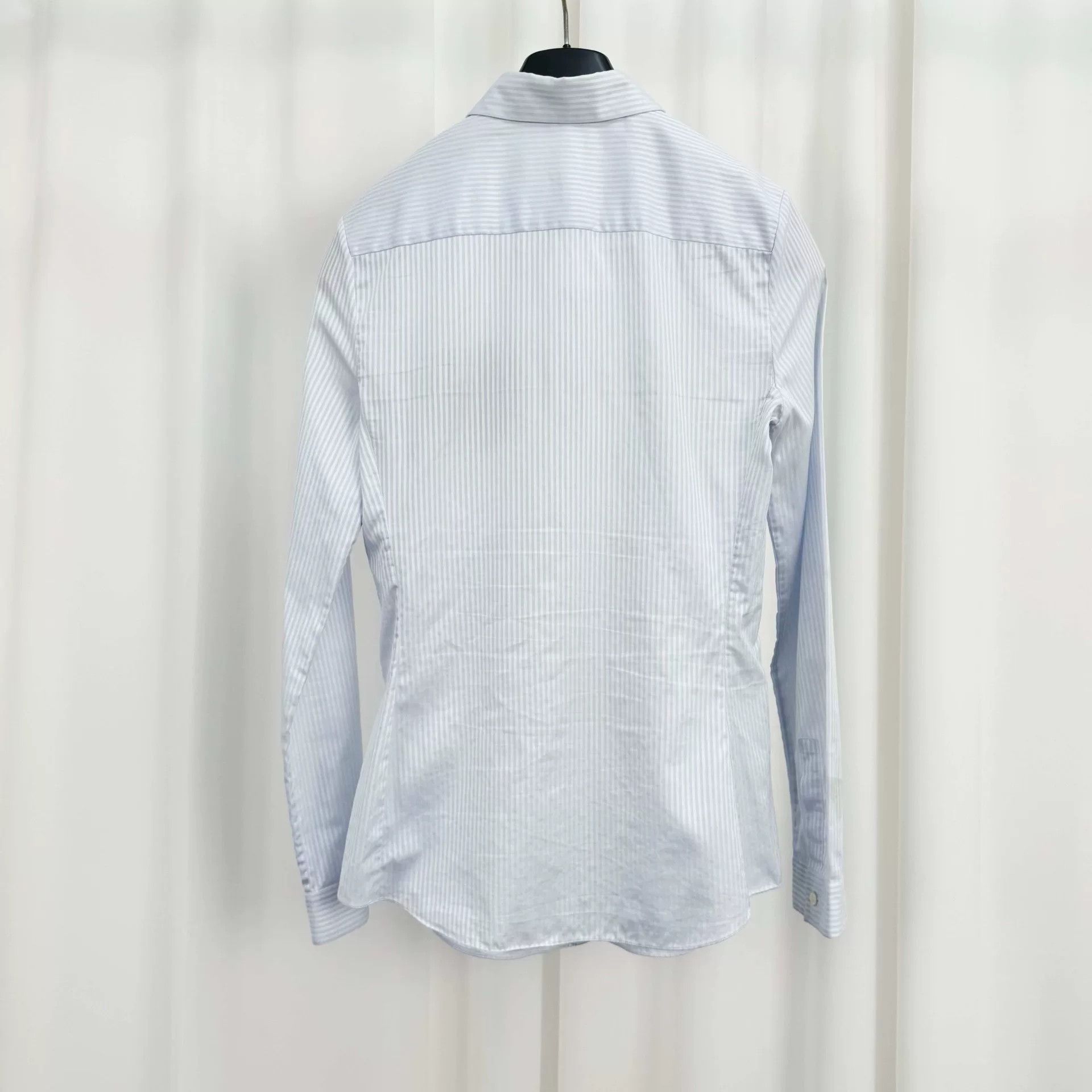 Dior Dior Blue Striped Shirt with Beaded Badge Size S / US 4 / IT 40 - 2 Thumbnail