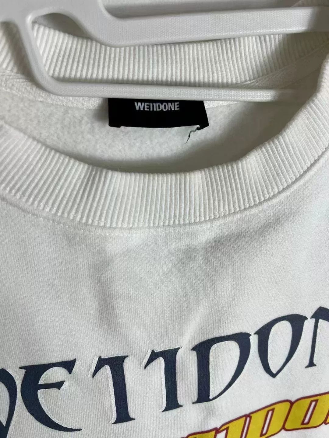 WE11DONE We11done Logo Sweatshirt in White Size US M / EU 48-50 / 2 - 4 Thumbnail