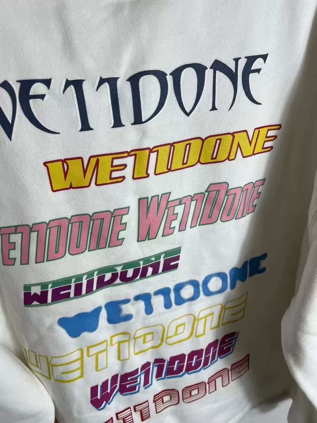 WE11DONE We11done Logo Sweatshirt in White Size US M / EU 48-50 / 2 - 2 Thumbnail