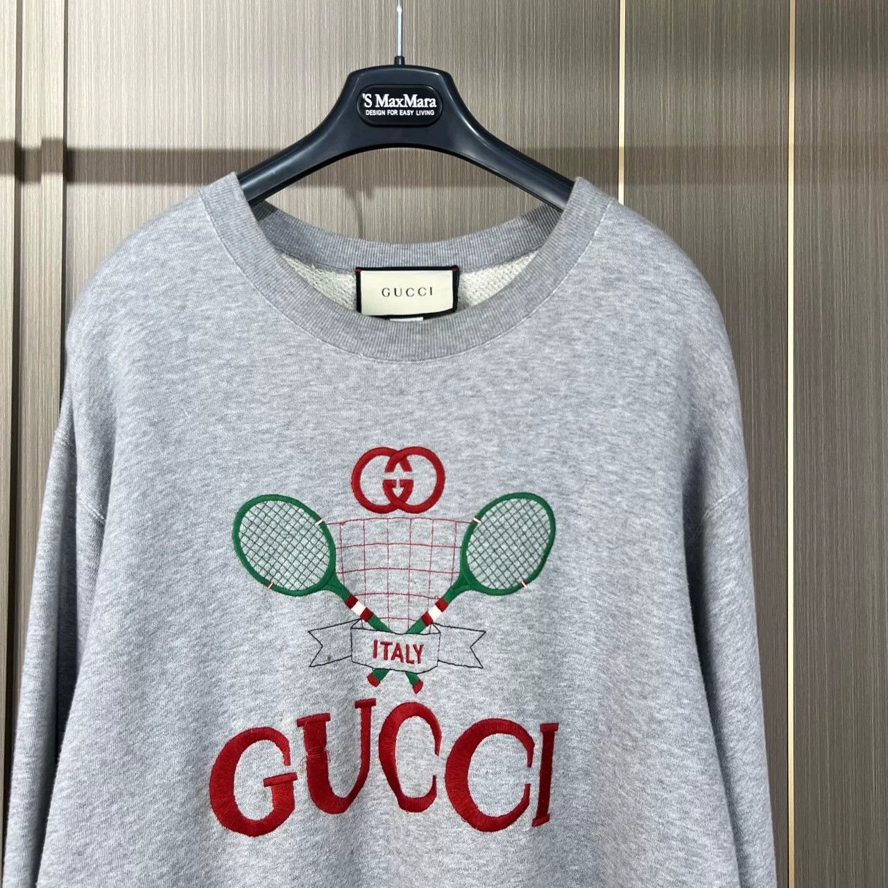 Gucci gucci embroidered grey sweatshirt with logo Size US L / EU 52-54 / 3 - 3 Thumbnail