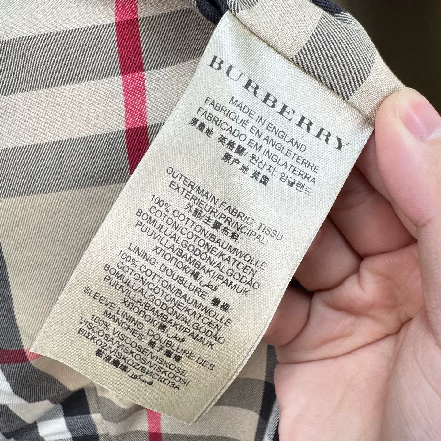 Burberry khaki check-lined trench coat by Burberry Size XS / US 0-2 / IT 36-38 - 7 Thumbnail