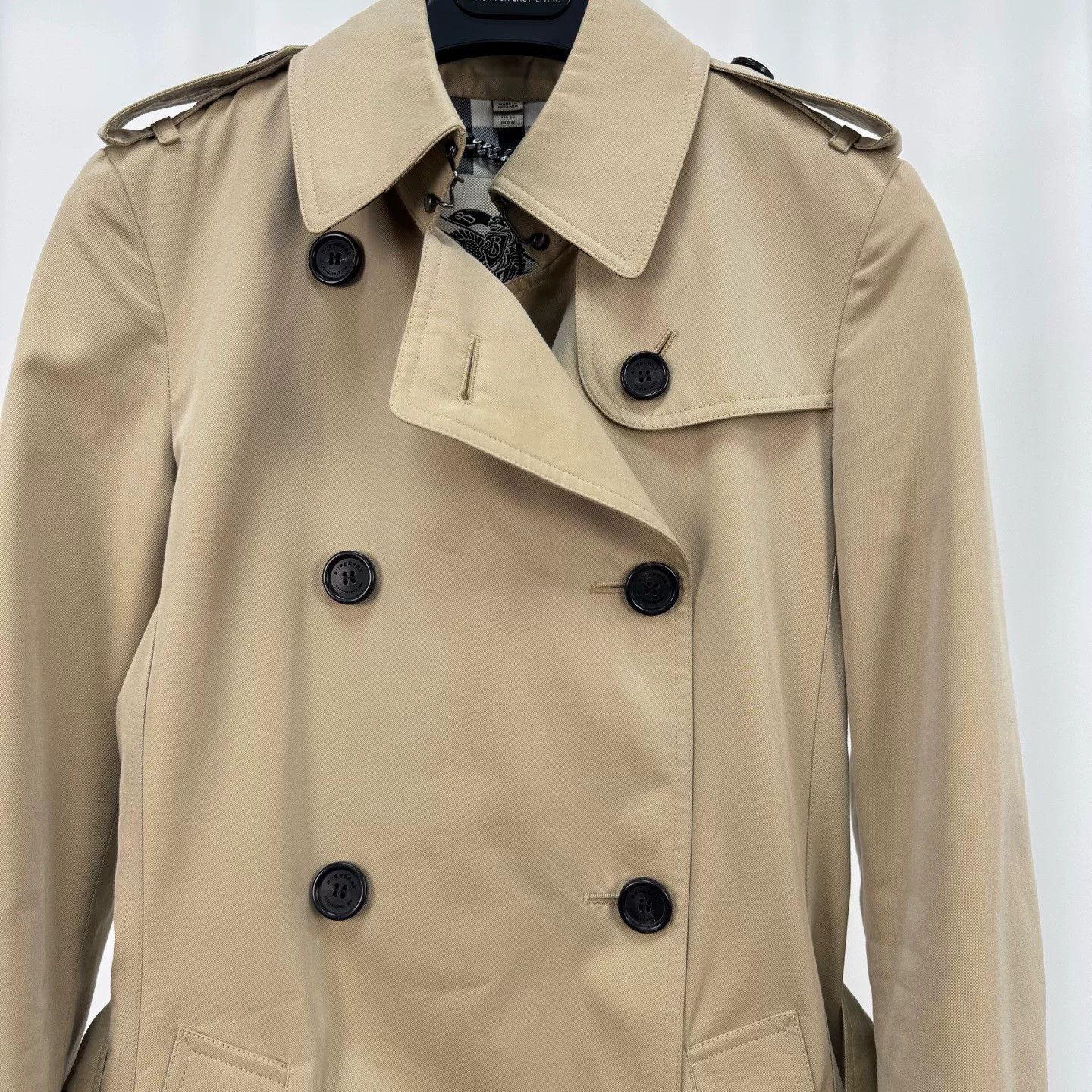 Burberry khaki check-lined trench coat by Burberry Size XS / US 0-2 / IT 36-38 - 3 Thumbnail