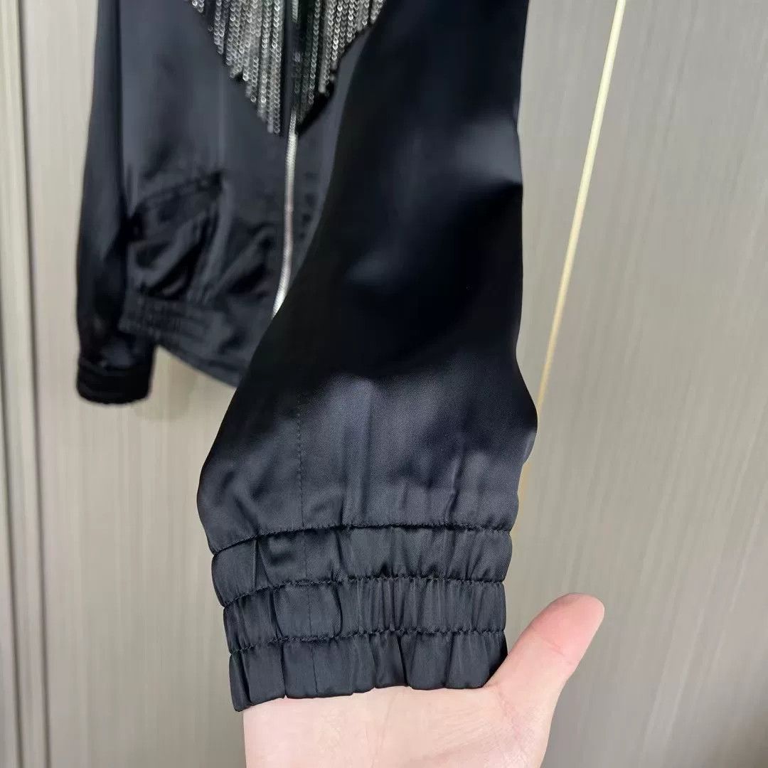 Saint Laurent Paris Saint Laurent Silk Fringed Jacket Size XS / US 0-2 / IT 36-38 - 4 Thumbnail