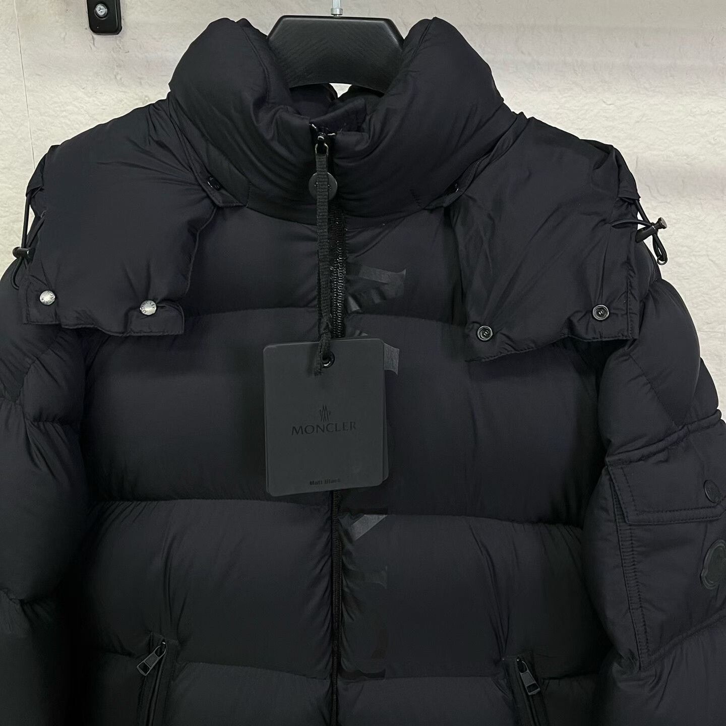 Moncler Moncler Black Sculpted Letter Down Jacket Size US L / EU 52-54 / 3 - 3 Thumbnail