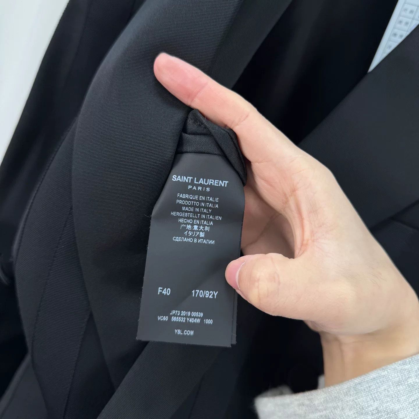 Saint Laurent Paris black striped smoking jacket by Saint Laurent Size US M / EU 48-50 / 2 - 6 Thumbnail