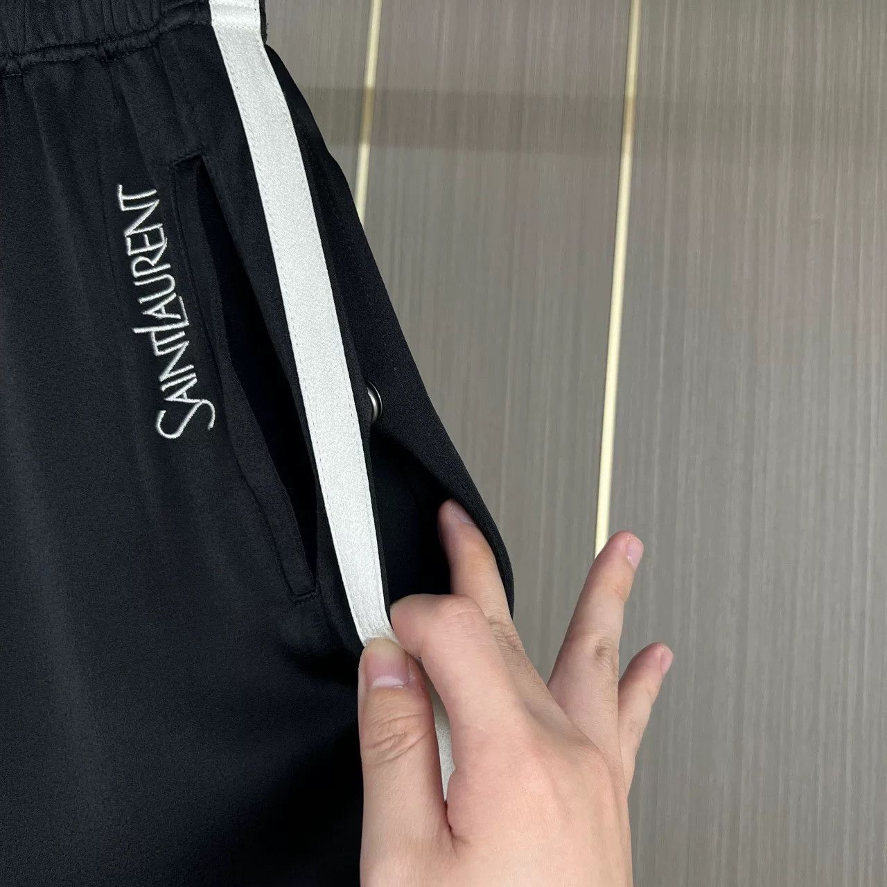 Saint Laurent Paris Saint Laurent Embroidered Acetate Long Pants Size US 36 / EU 52 - 5 Thumbnail
