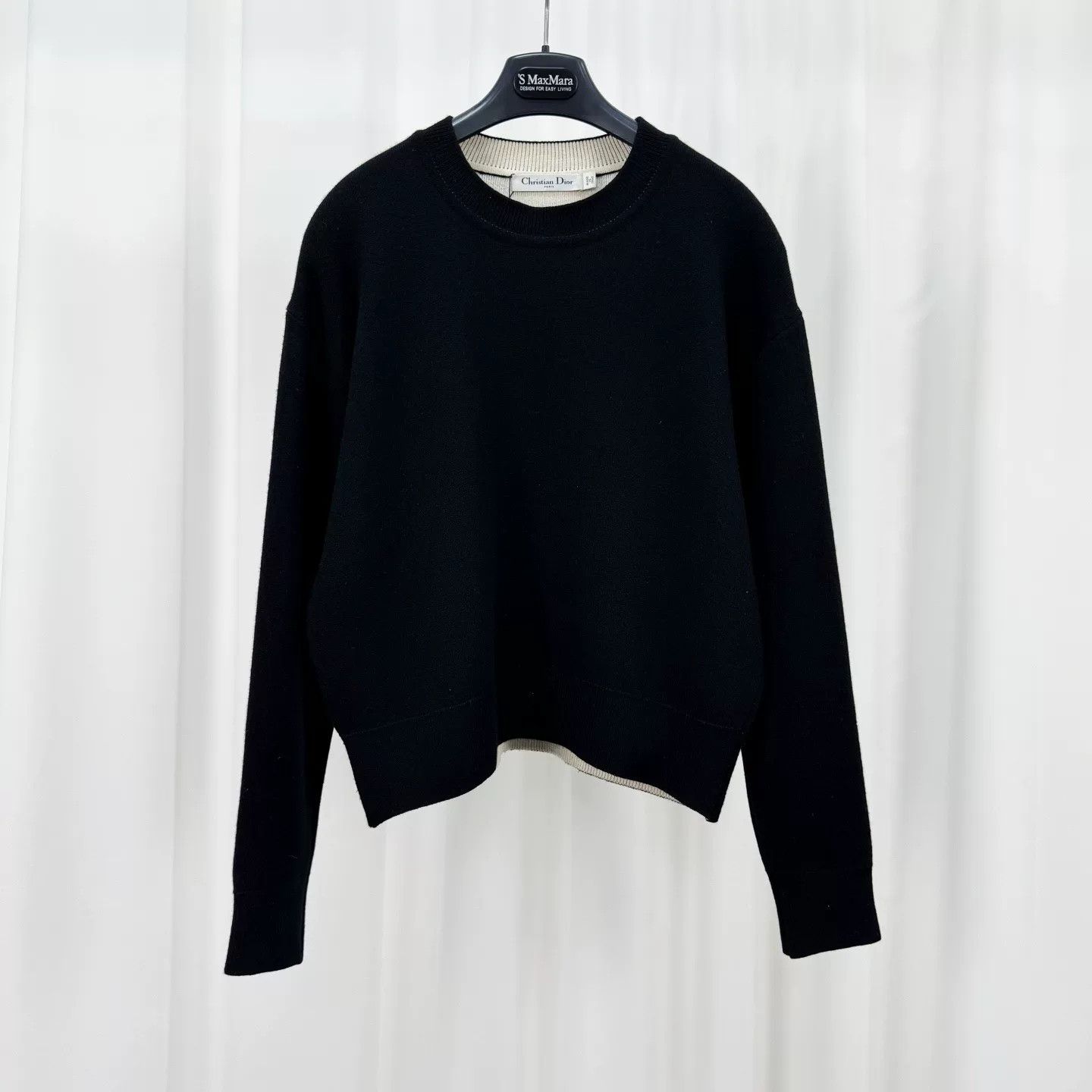 Dior Dior Black Cashmere Knit Sweater Size XS / US 0-2 / IT 36-38 - 2 Thumbnail