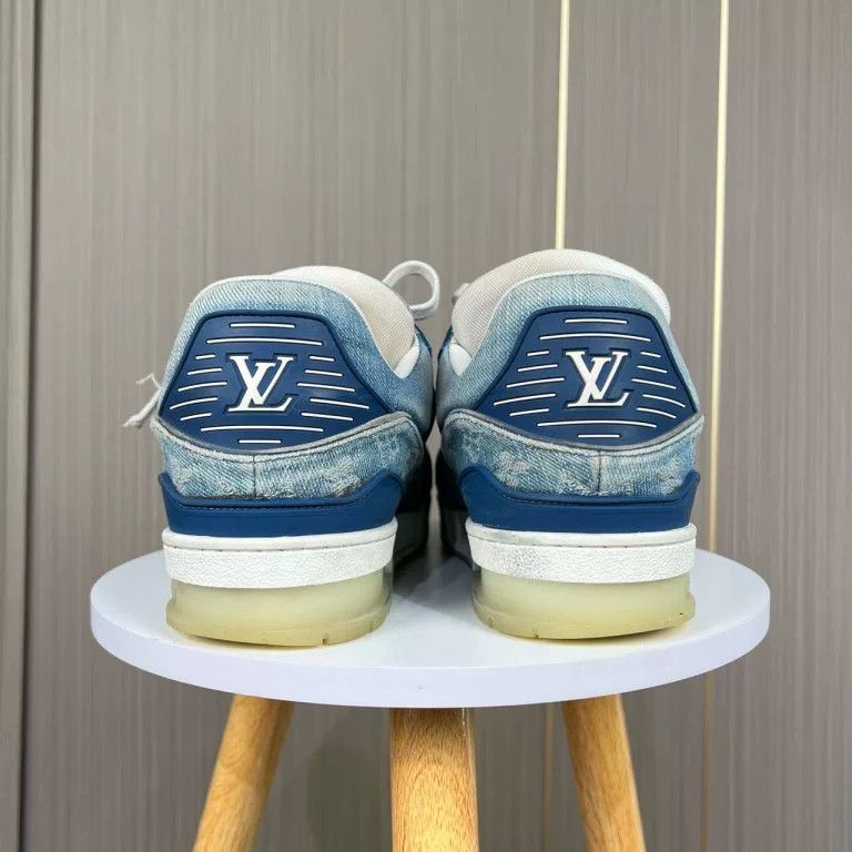 Louis Vuitton louis vuitton blue denim trainer sneakers Size US 6.5 / EU 39-40 - 8 Thumbnail