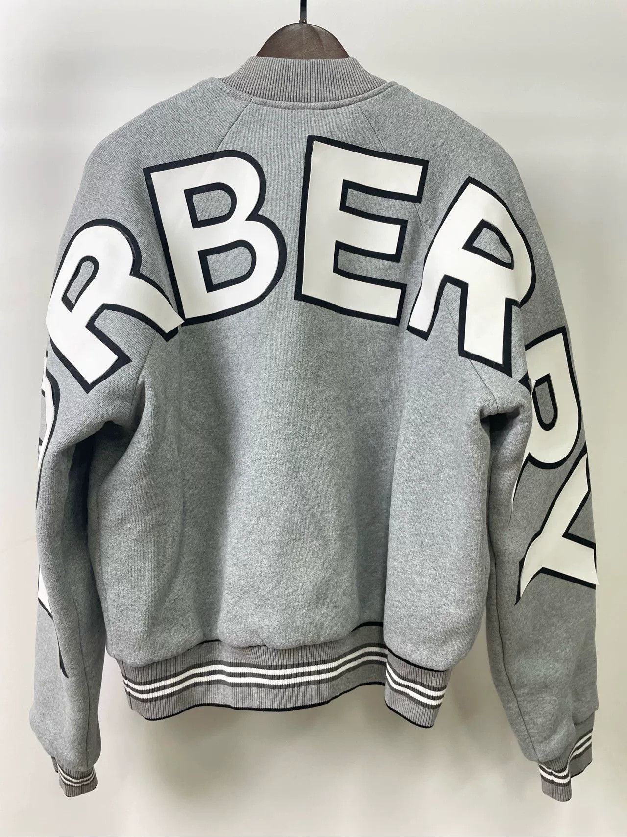 Burberry burberry logo baseball jacket in gray Size US XXL / EU 58 / 5 - 2 Thumbnail