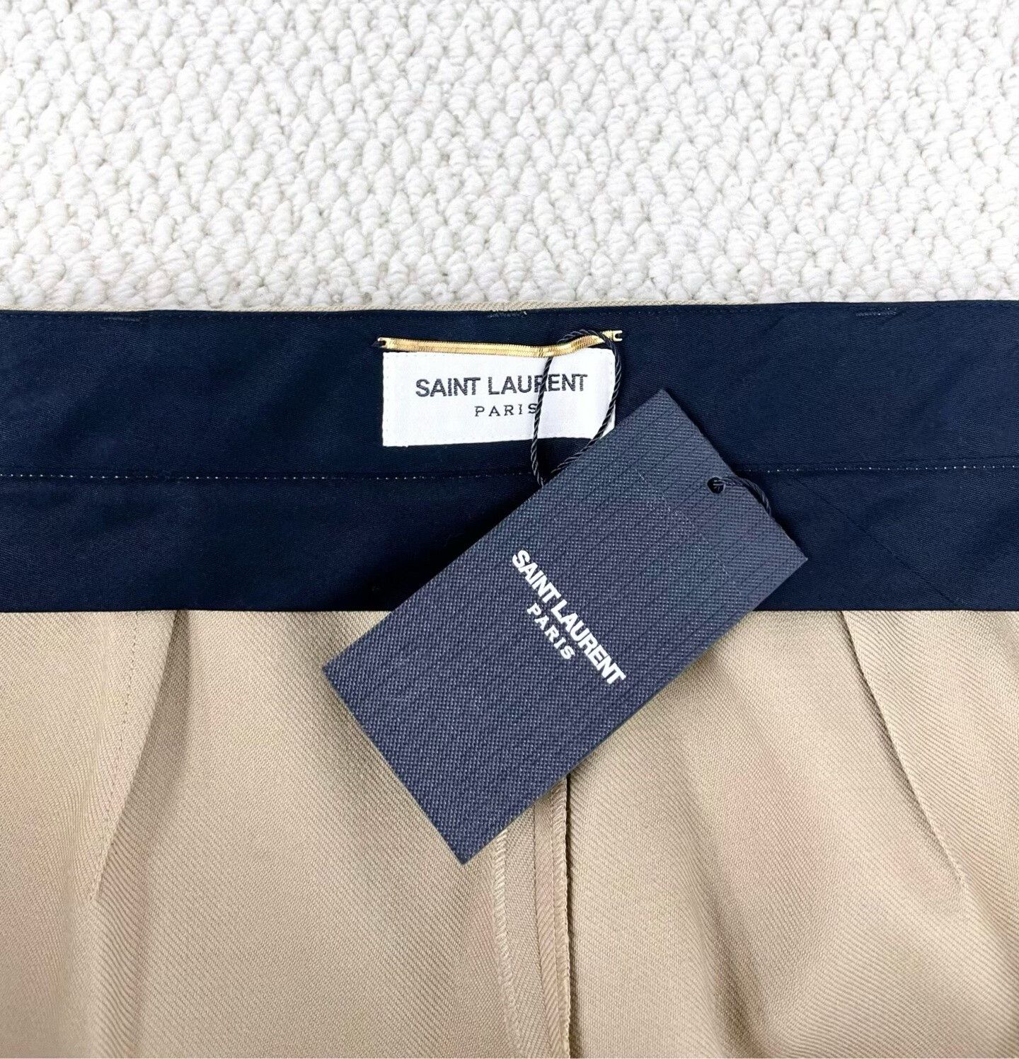Saint Laurent Paris Saint Laurent High-Waist Straight Wool Pants Size US 34 / EU 50 - 3 Thumbnail