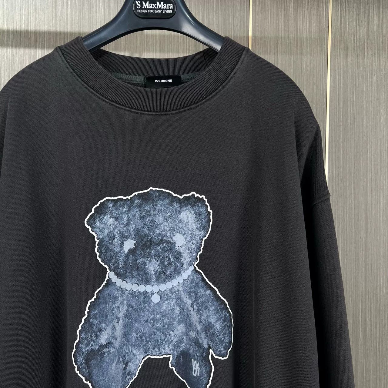 WE11DONE we11done bear print sweatshirt in gray Size US M / EU 48-50 / 2 - 3 Thumbnail