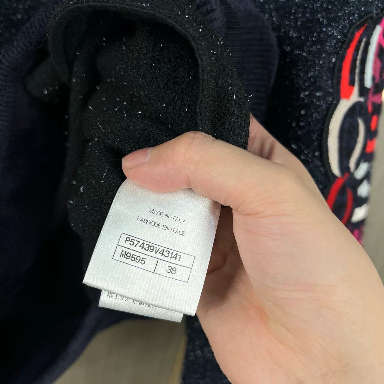 Chanel chanel embroidered starry sweatshirt in blue Size M / US 6-8 / IT 42-44 - 7 Thumbnail