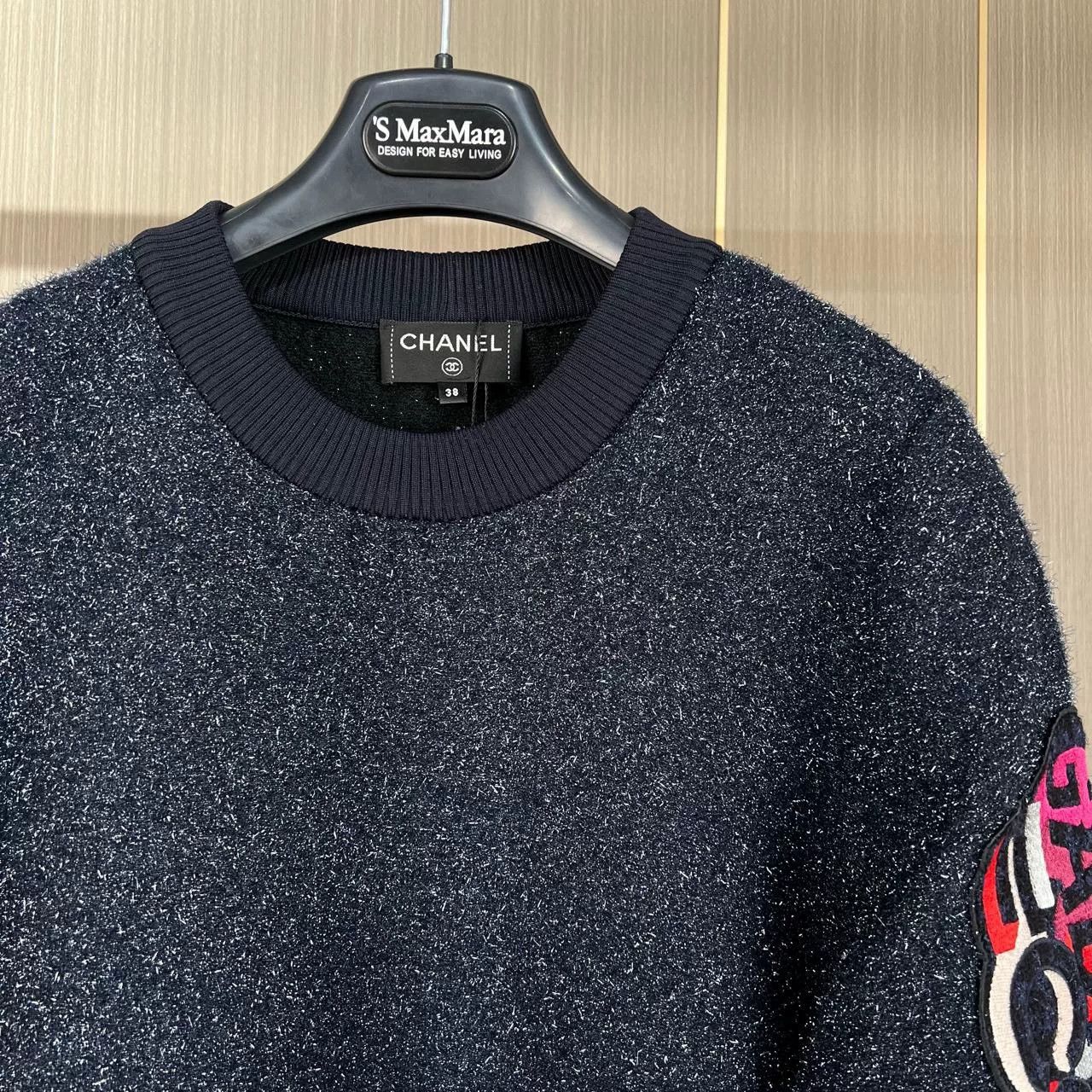 Chanel chanel embroidered starry sweatshirt in blue Size M / US 6-8 / IT 42-44 - 3 Thumbnail