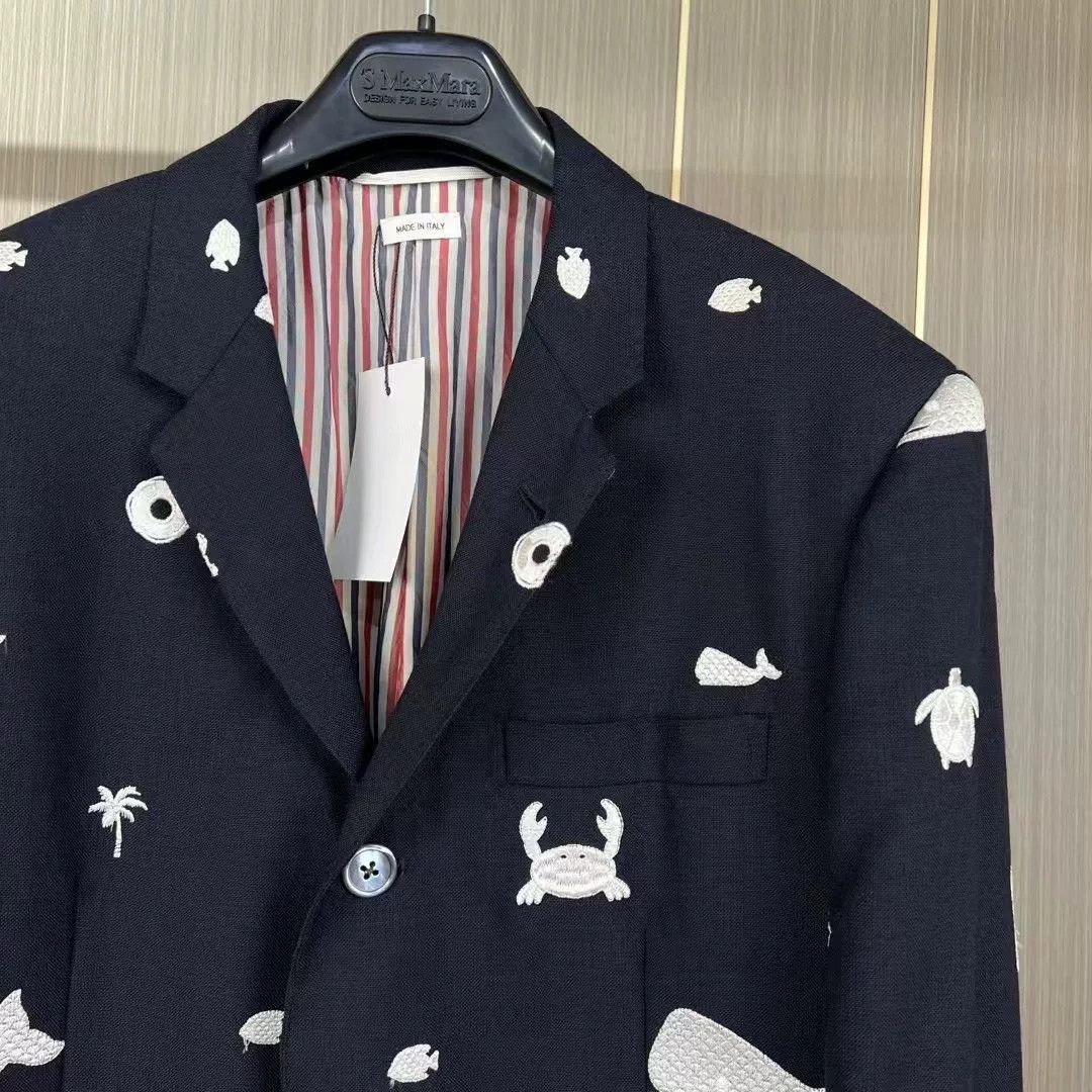 Thom Browne thom browne whale turtle embroidered jacket Size US M / EU 48-50 / 2 - 3 Thumbnail