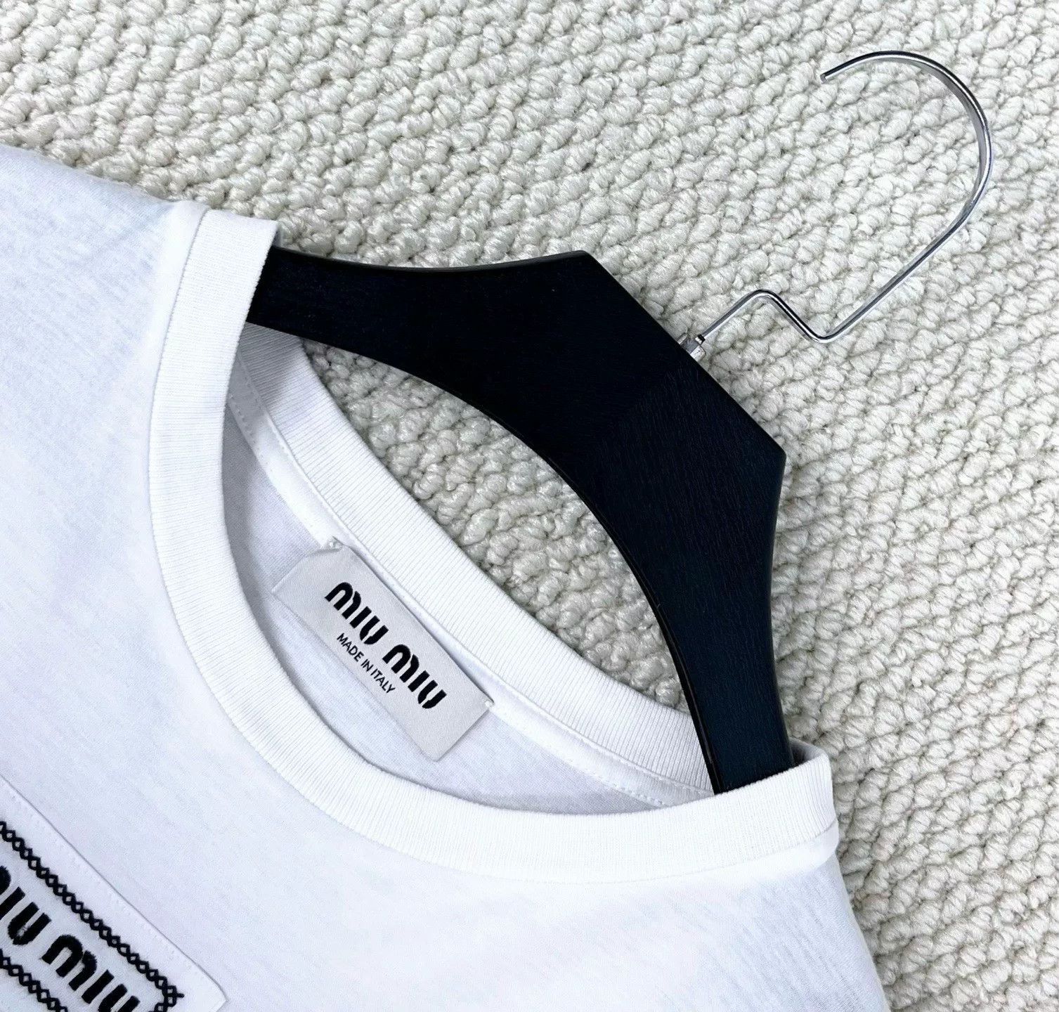 Miu Miu Miu Miu Short Sleeve Logo T-Shirt Size M / US 6-8 / IT 42-44 - 2 Thumbnail
