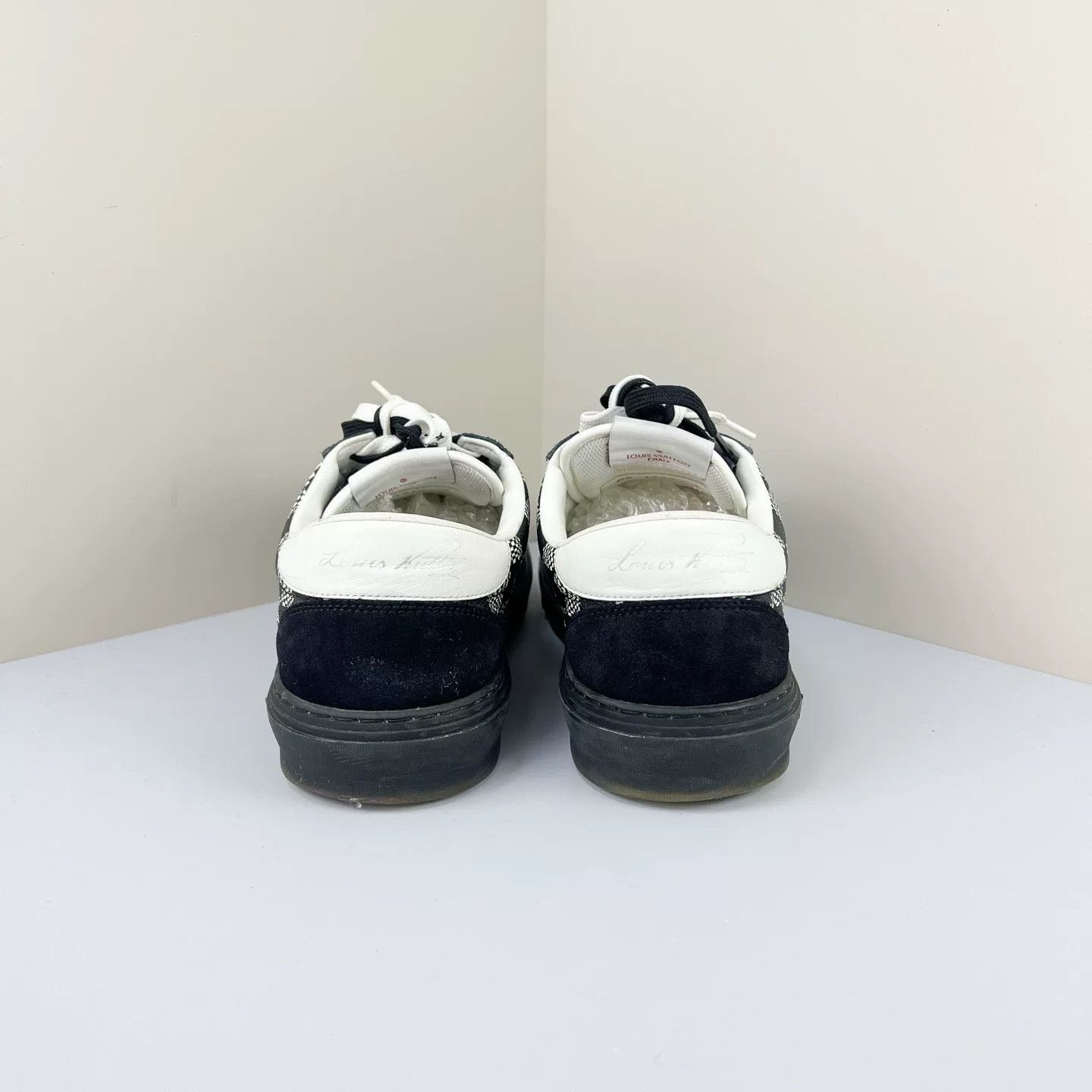 Louis Vuitton louis vuitton ollie black checkerboard sneakers Size US 7 / EU 40 - 3 Thumbnail