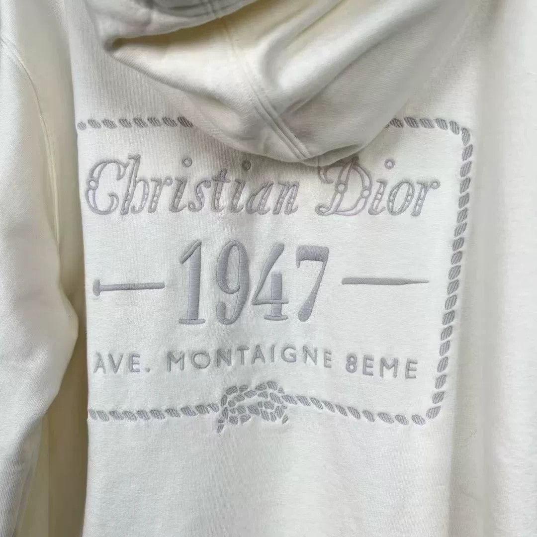 Dior Dior 1947 Embroidered Letter Hoodie Size S / US 4 / IT 40 - 5 Thumbnail