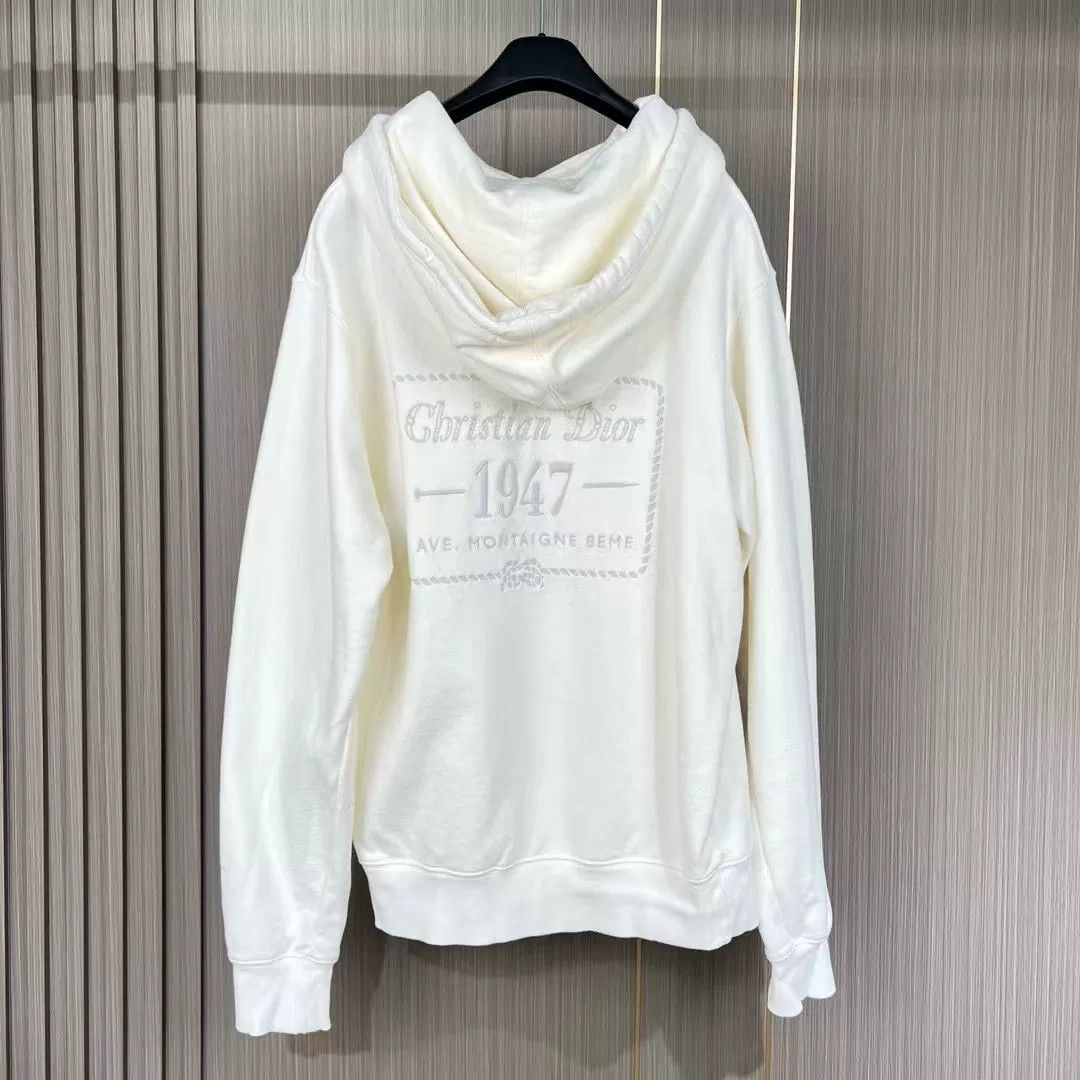 Dior Dior 1947 Embroidered Letter Hoodie Size S / US 4 / IT 40 - 2 Thumbnail