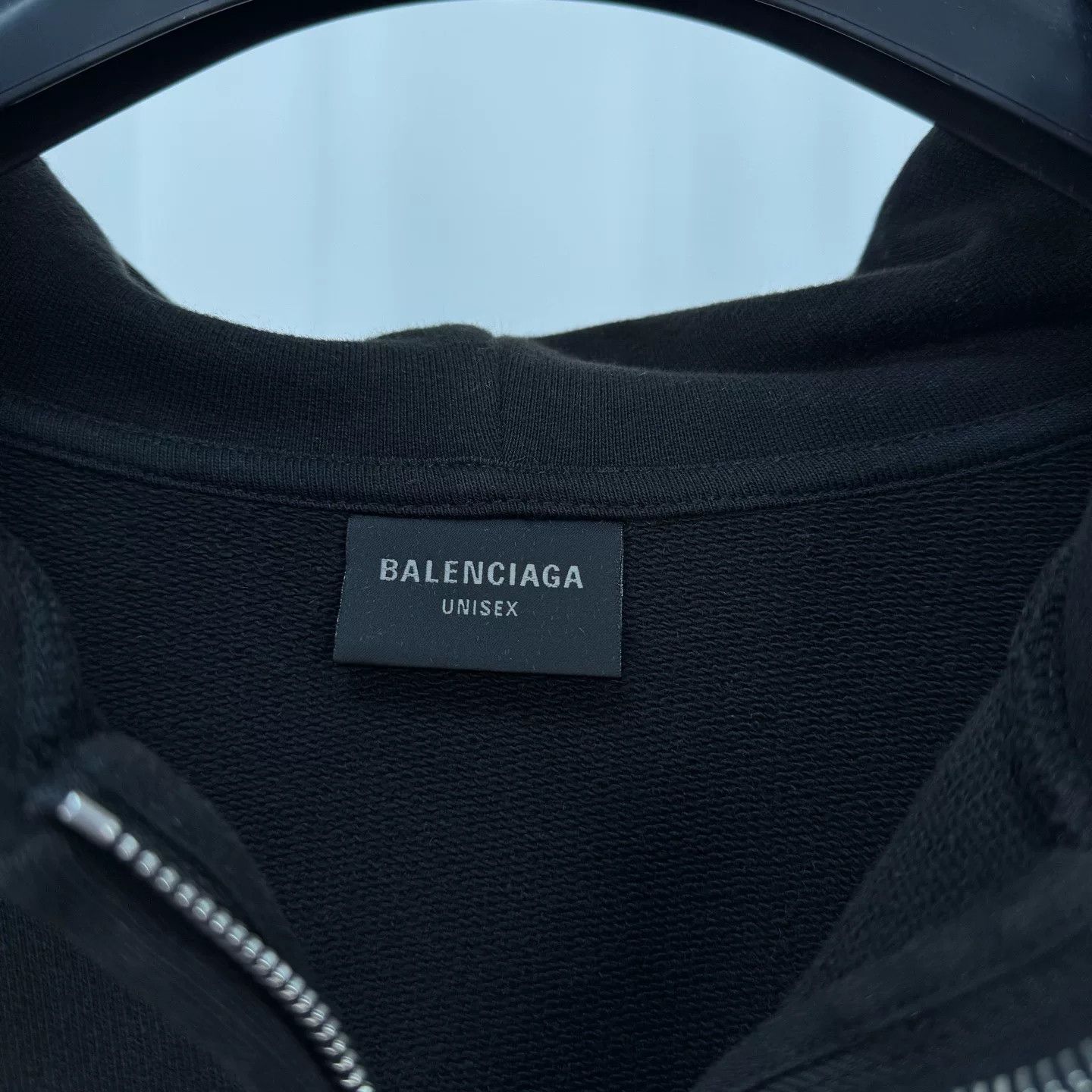 Balenciaga balenciaga zip-up hoodie in black Size US M / EU 48-50 / 2 - 6 Thumbnail