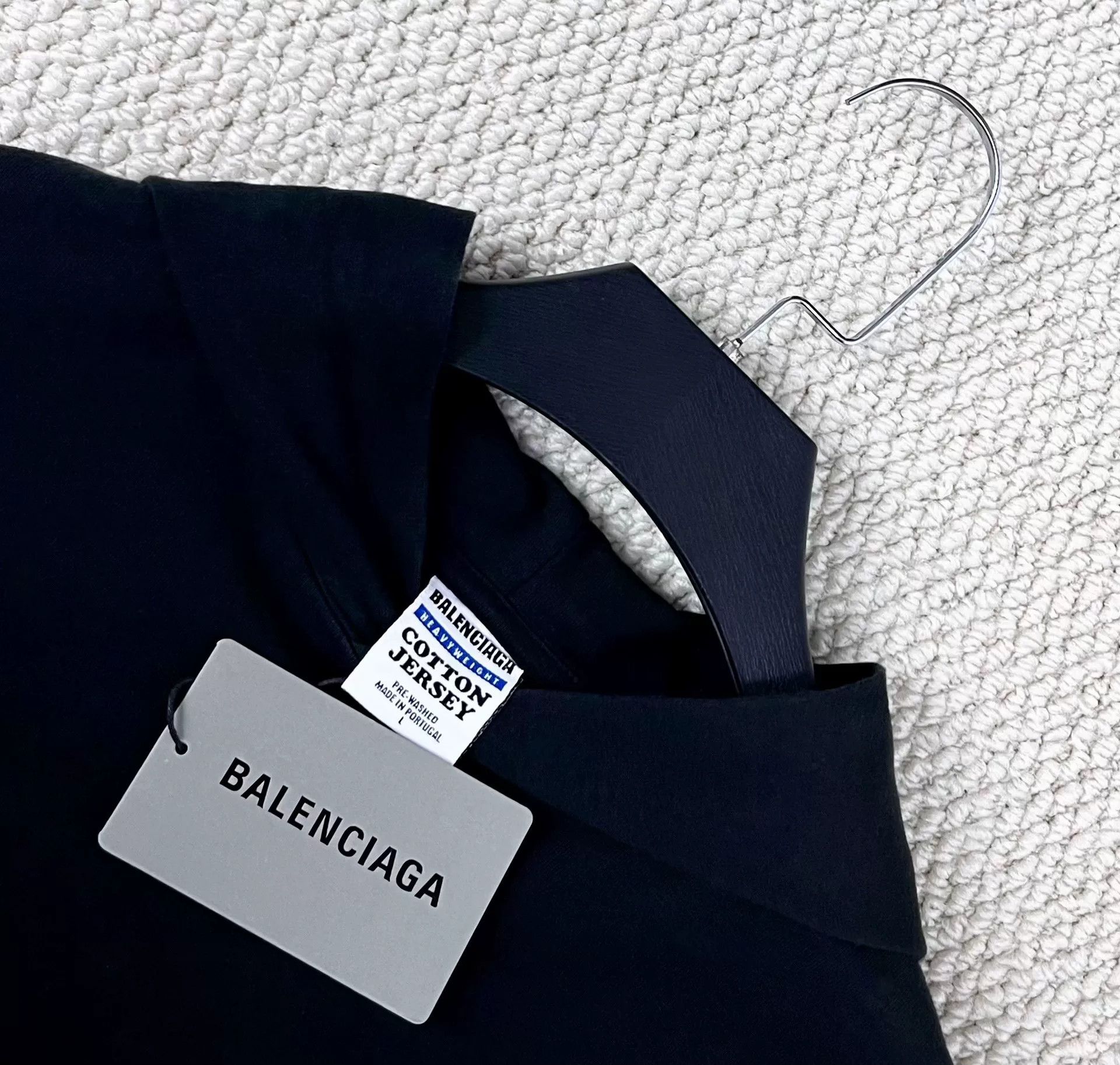 Balenciaga balenciaga black logo hooded sweatshirt Size US L / EU 52-54 / 3 - 3 Thumbnail