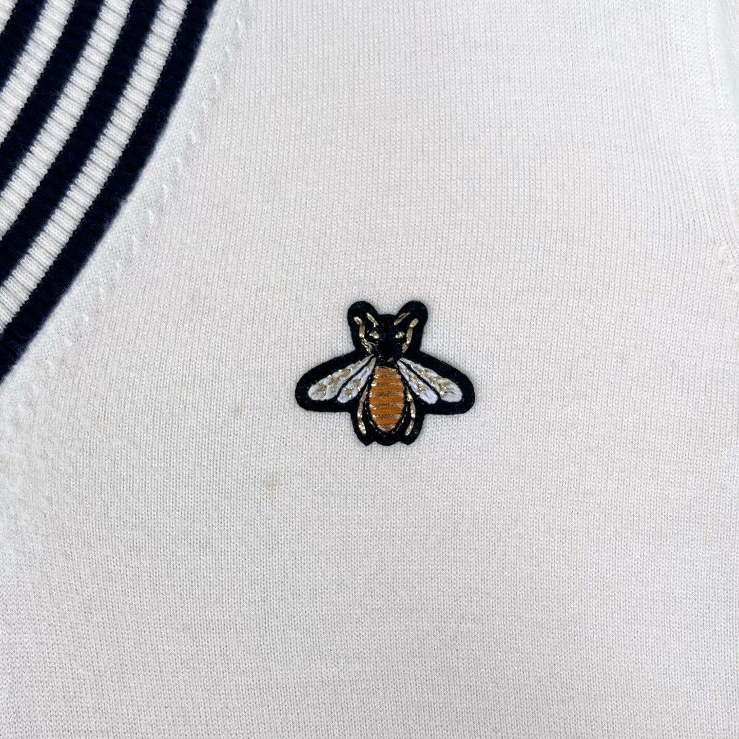 Gucci gucci beige striped embroidered knitted sweater Size US M / EU 48-50 / 2 - 5 Thumbnail
