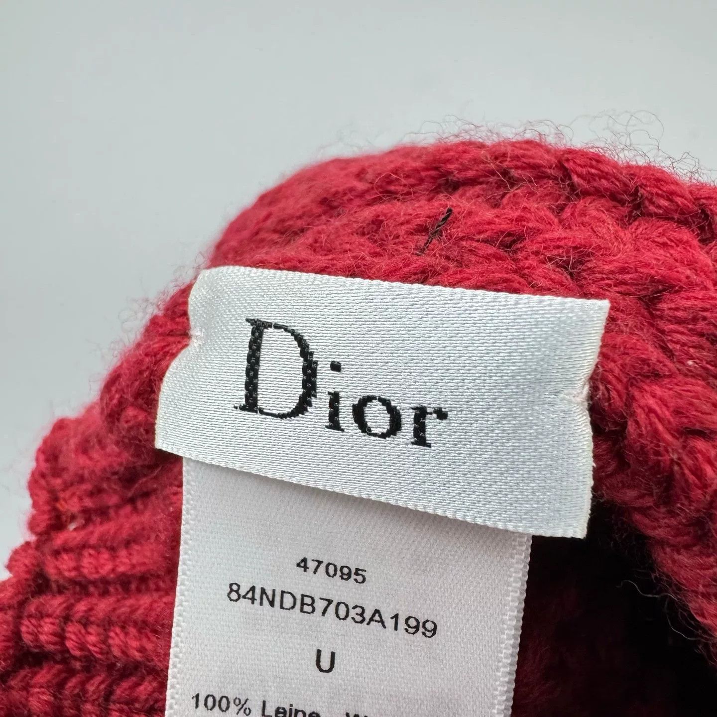 Dior Dior Embroidered Bee Knit Cold Hat Size ONE SIZE - 6 Thumbnail