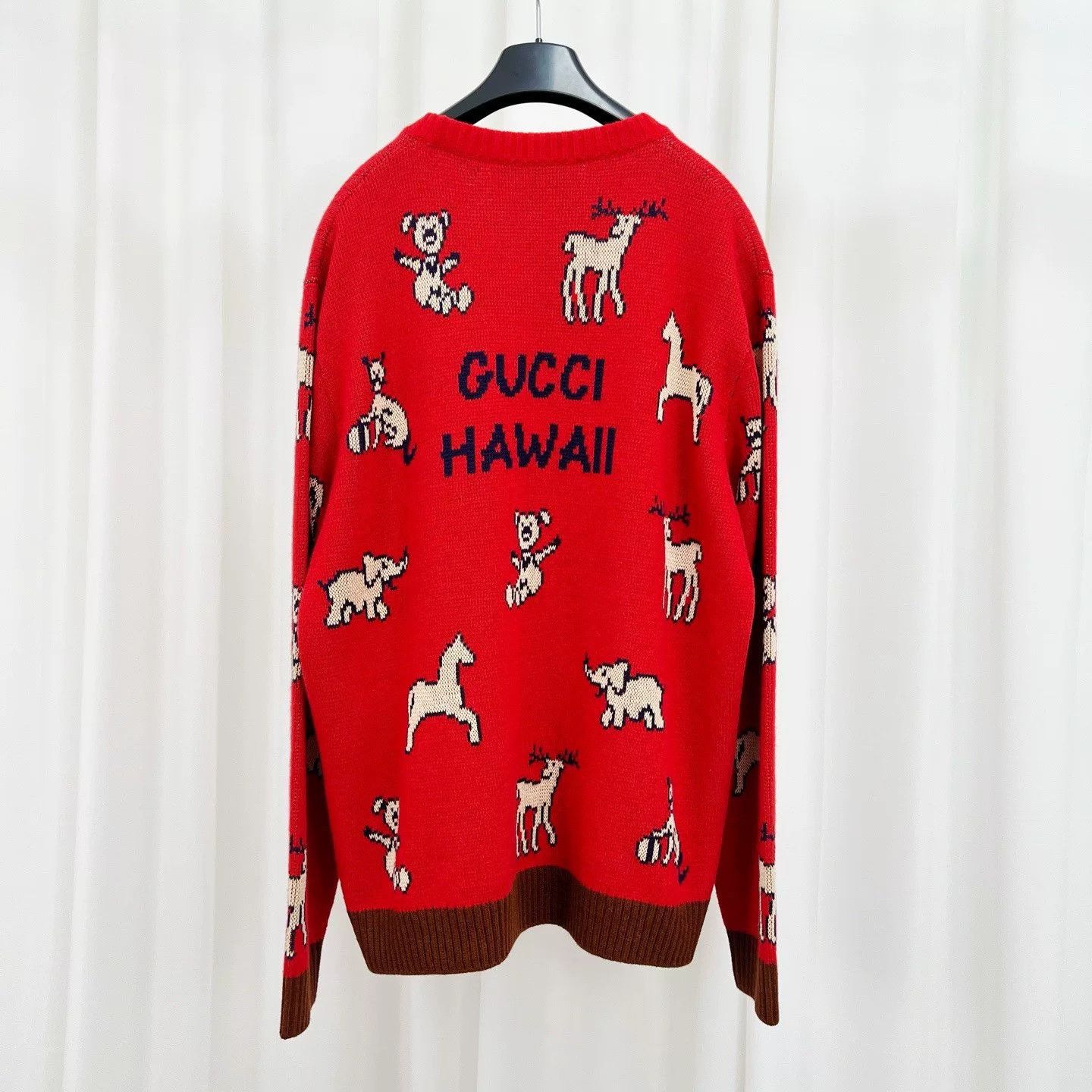 Gucci red gucci animal logo knit cardigan Size XL / US 12-14 / IT 48-50 - 2 Thumbnail